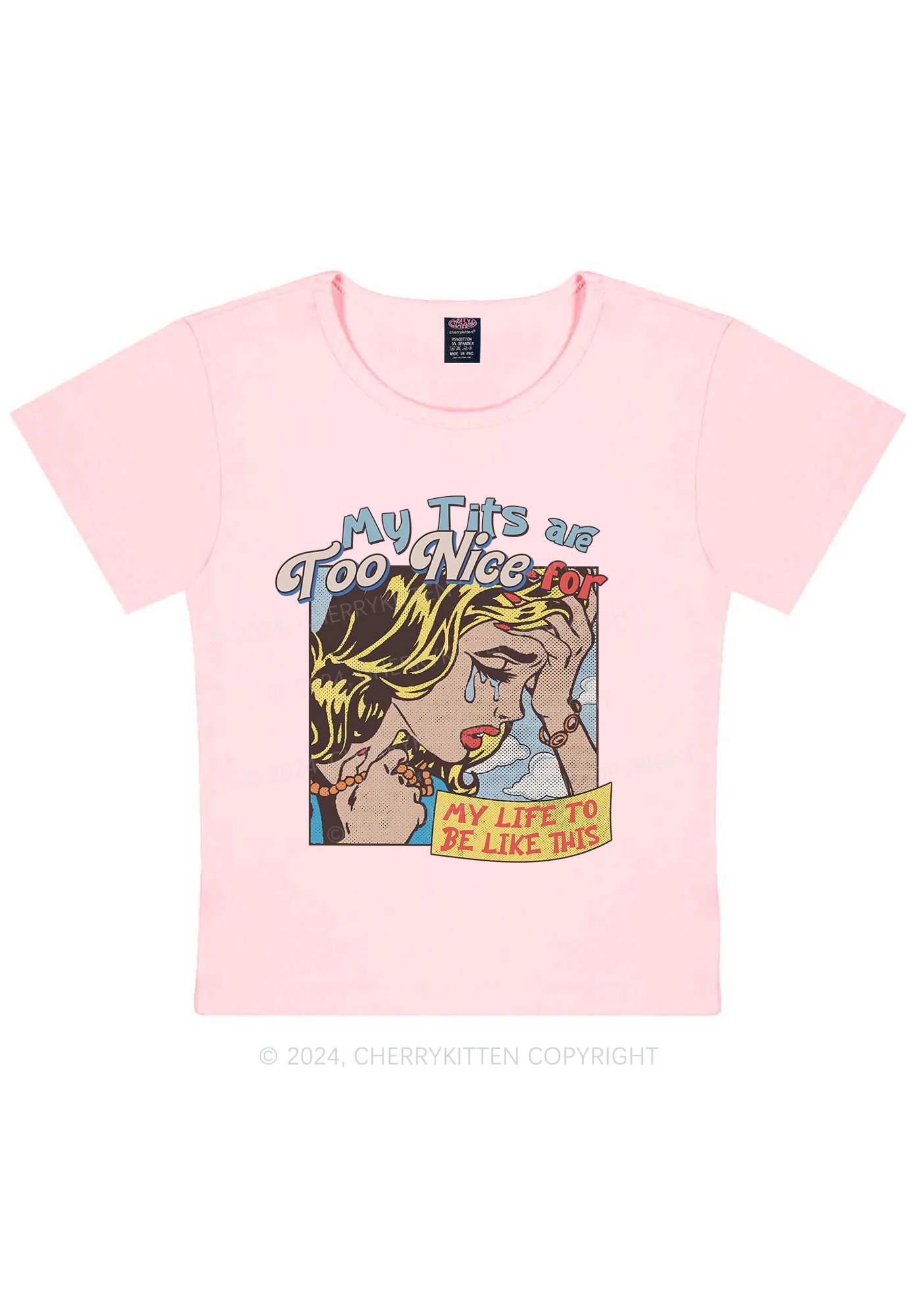 My Txts Too Nice Y2K Baby Tee Cherrykitten - Image 11