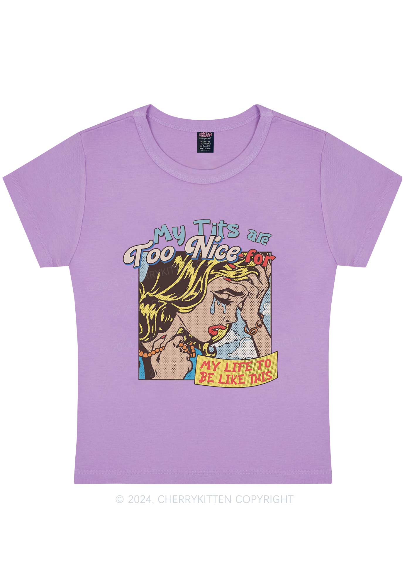 My Txts Too Nice Y2K Baby Tee Cherrykitten - Image 6
