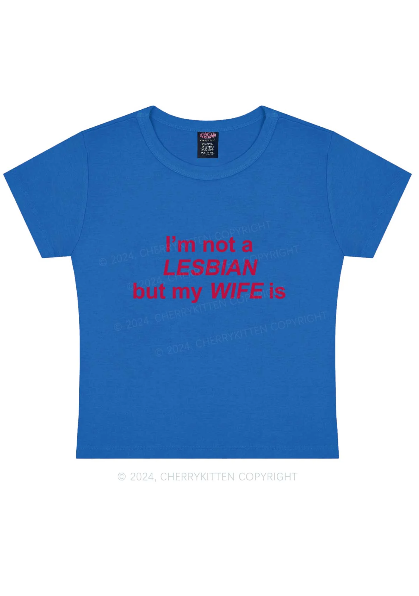 My Wife Is Lesbian Y2K Baby Tee Cherrykitten - Image 11