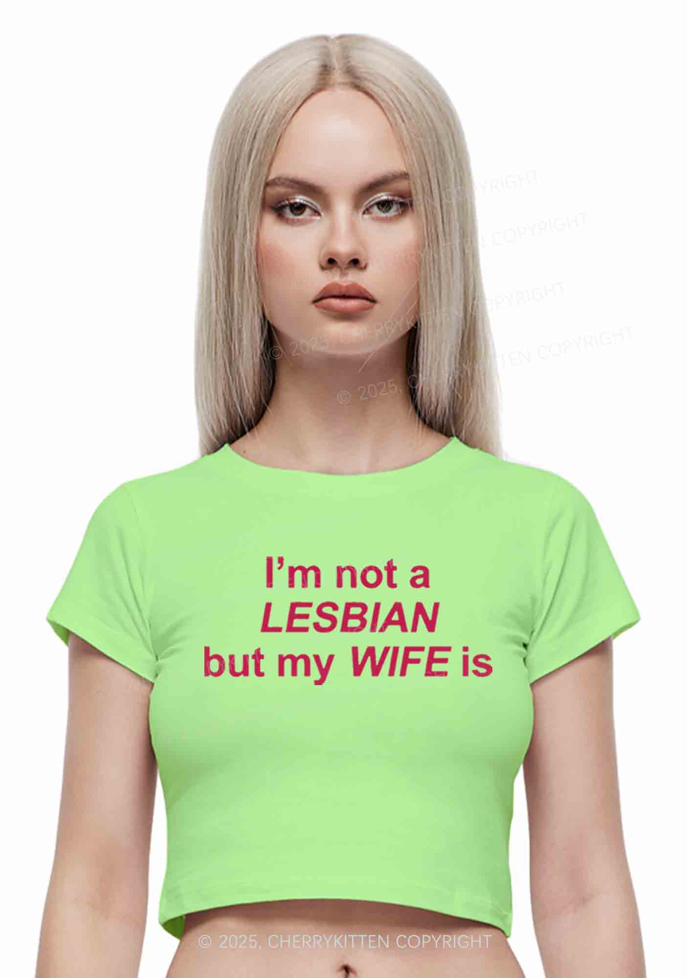 My Wife Is Lesbian Y2K Valentine's Day Couple Shirt Cherrykitten - Image 2