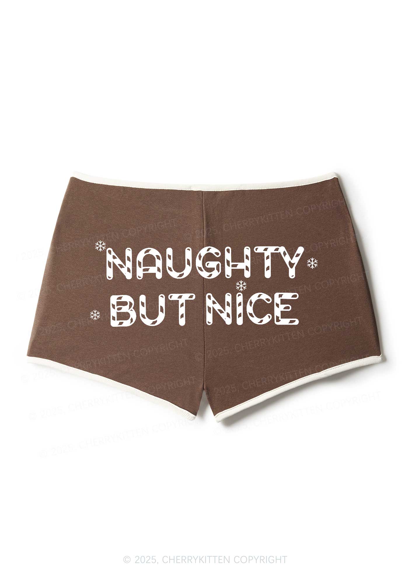 Naughty But Nice Christmas Y2K Booty Shorts Cherrykitten - Image 4