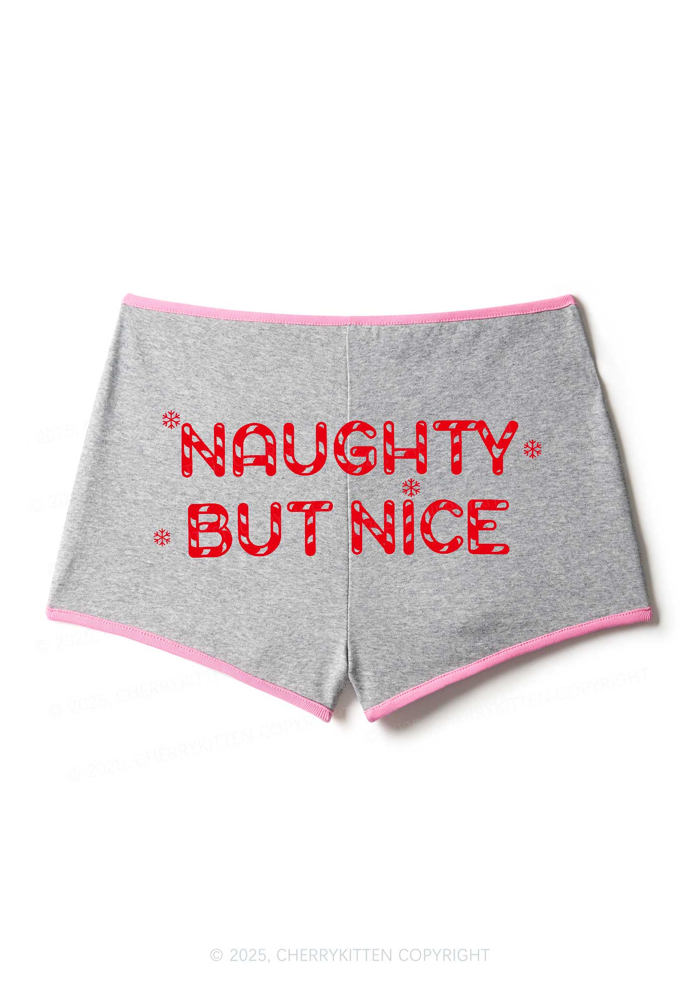 Naughty But Nice Christmas Y2K Booty Shorts Cherrykitten - Image 6