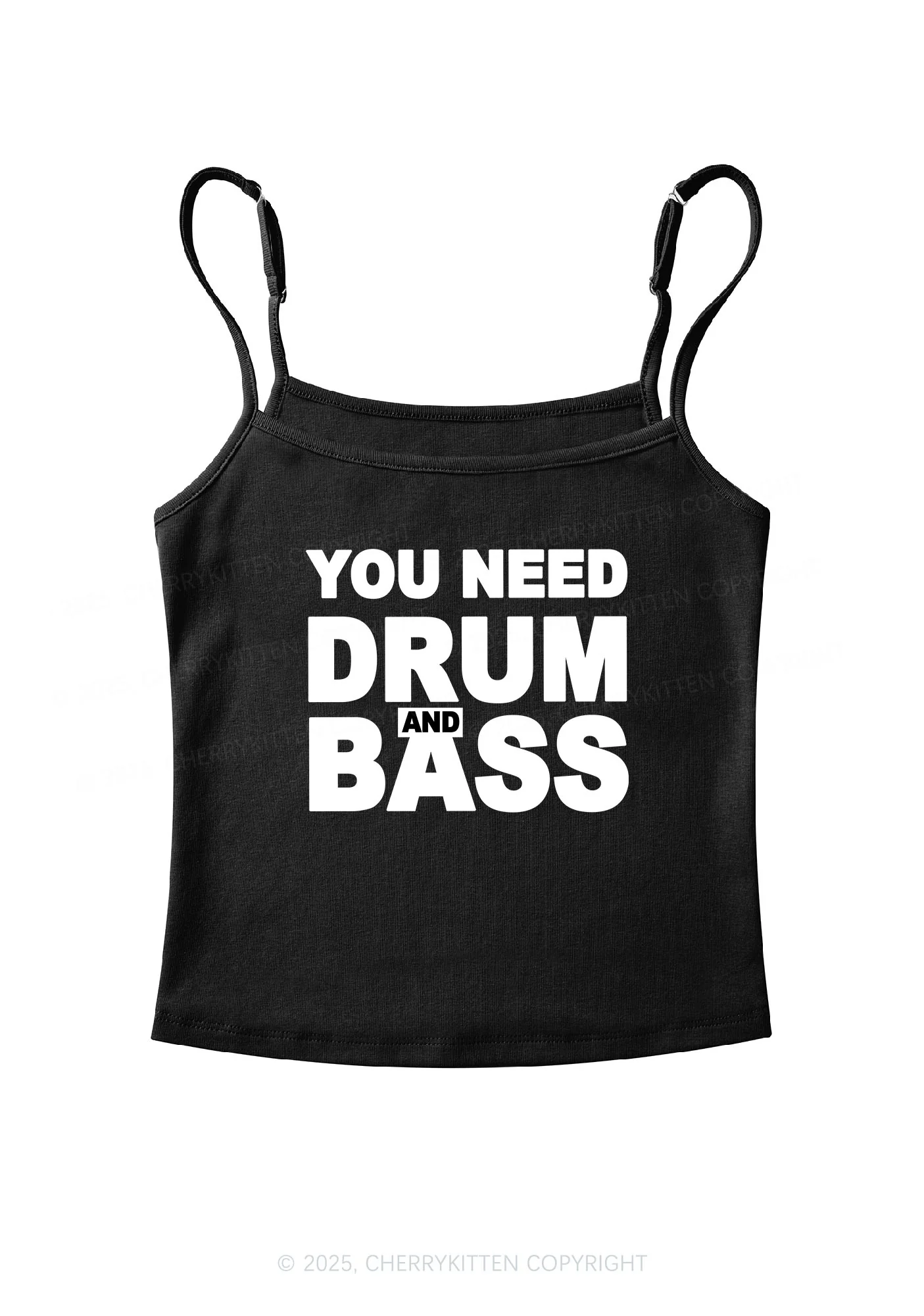 Need Drum And Bass Y2K Spaghetti Strap Cami Cherrykitten - Image 3