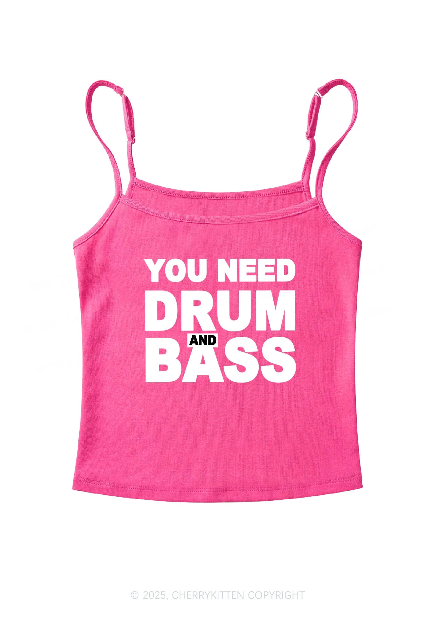 Need Drum And Bass Y2K Spaghetti Strap Cami Cherrykitten - Image 4