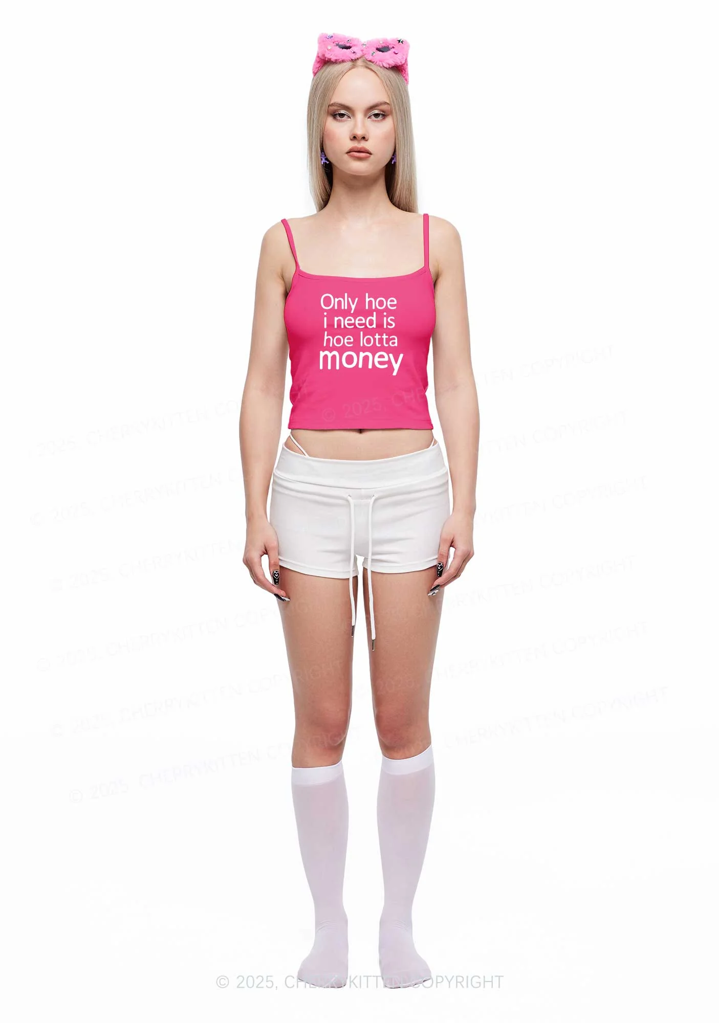Need Hoe Lotta Money Y2K Spaghetti Strap Cami Cherrykitten - Image 2