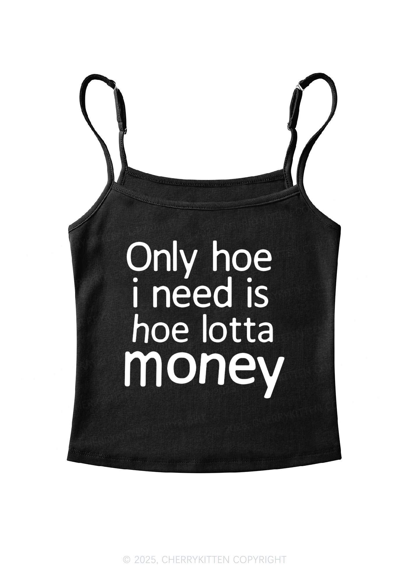 Need Hoe Lotta Money Y2K Spaghetti Strap Cami Cherrykitten - Image 3