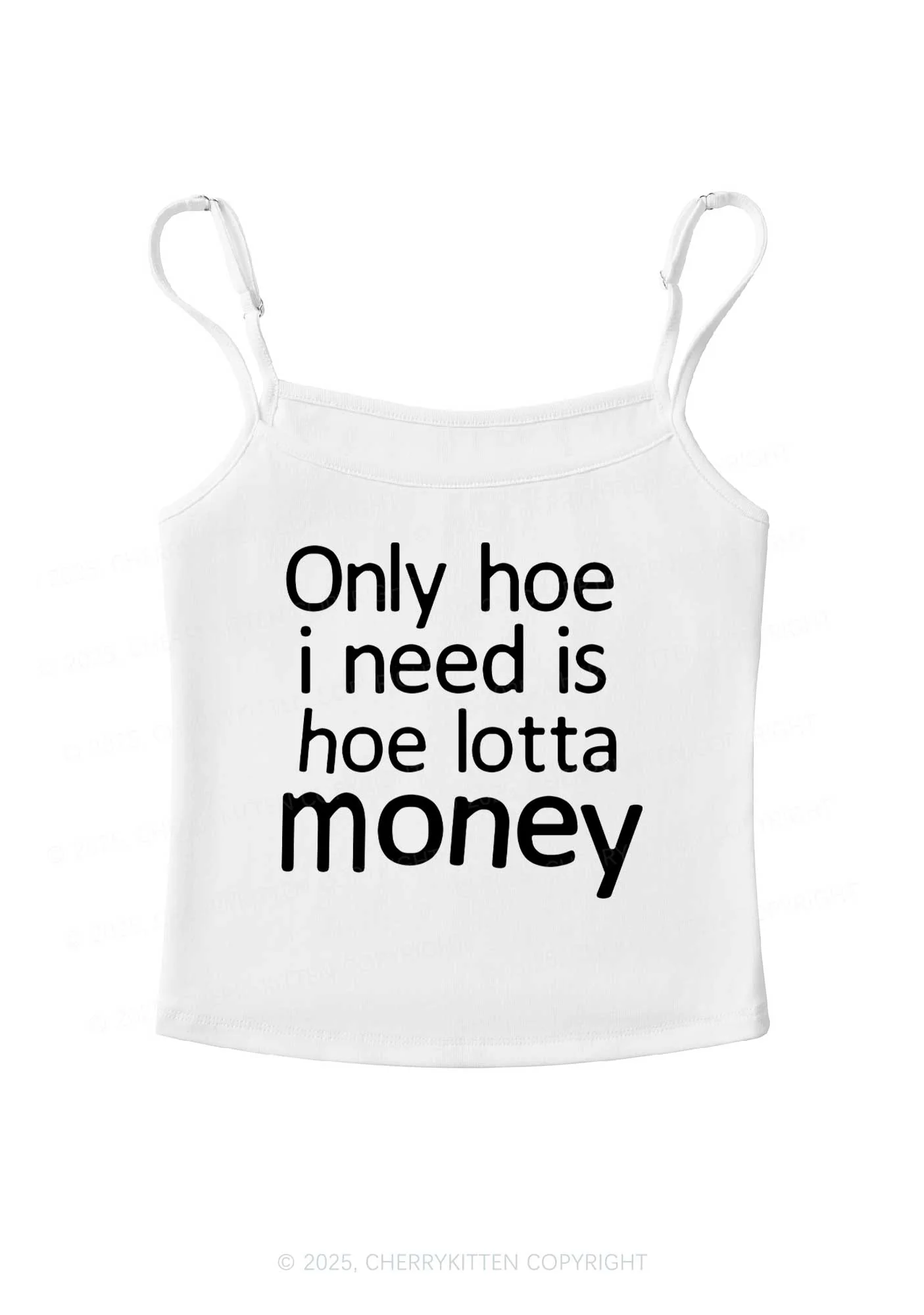 Need Hoe Lotta Money Y2K Spaghetti Strap Cami Cherrykitten - Image 4