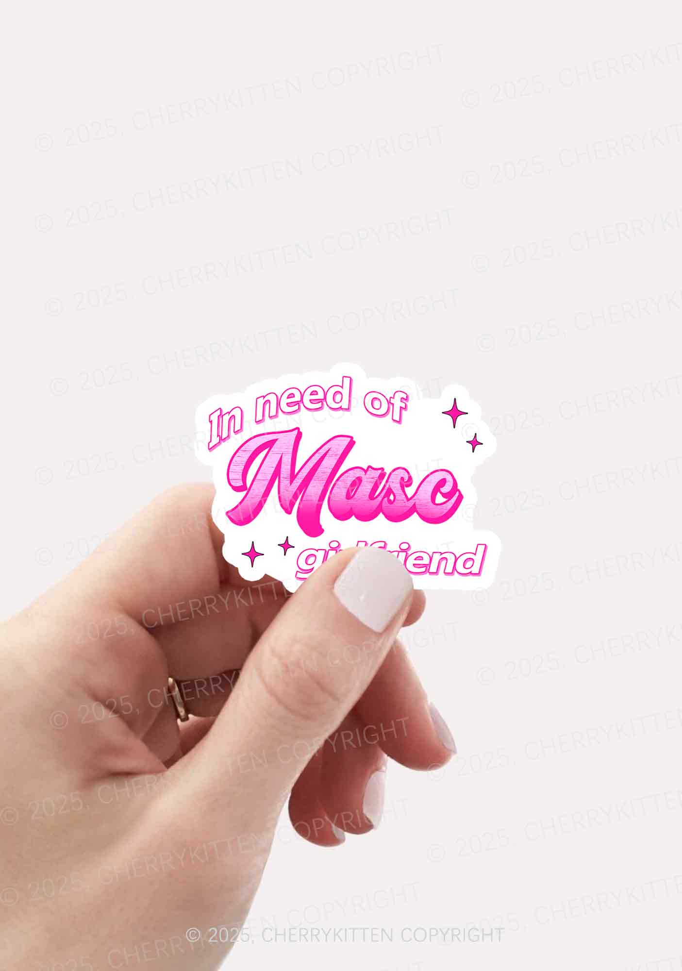 Need Masc Girlfriend Pride 1Pc Y2K Sticker Cherrykitten - Image 2