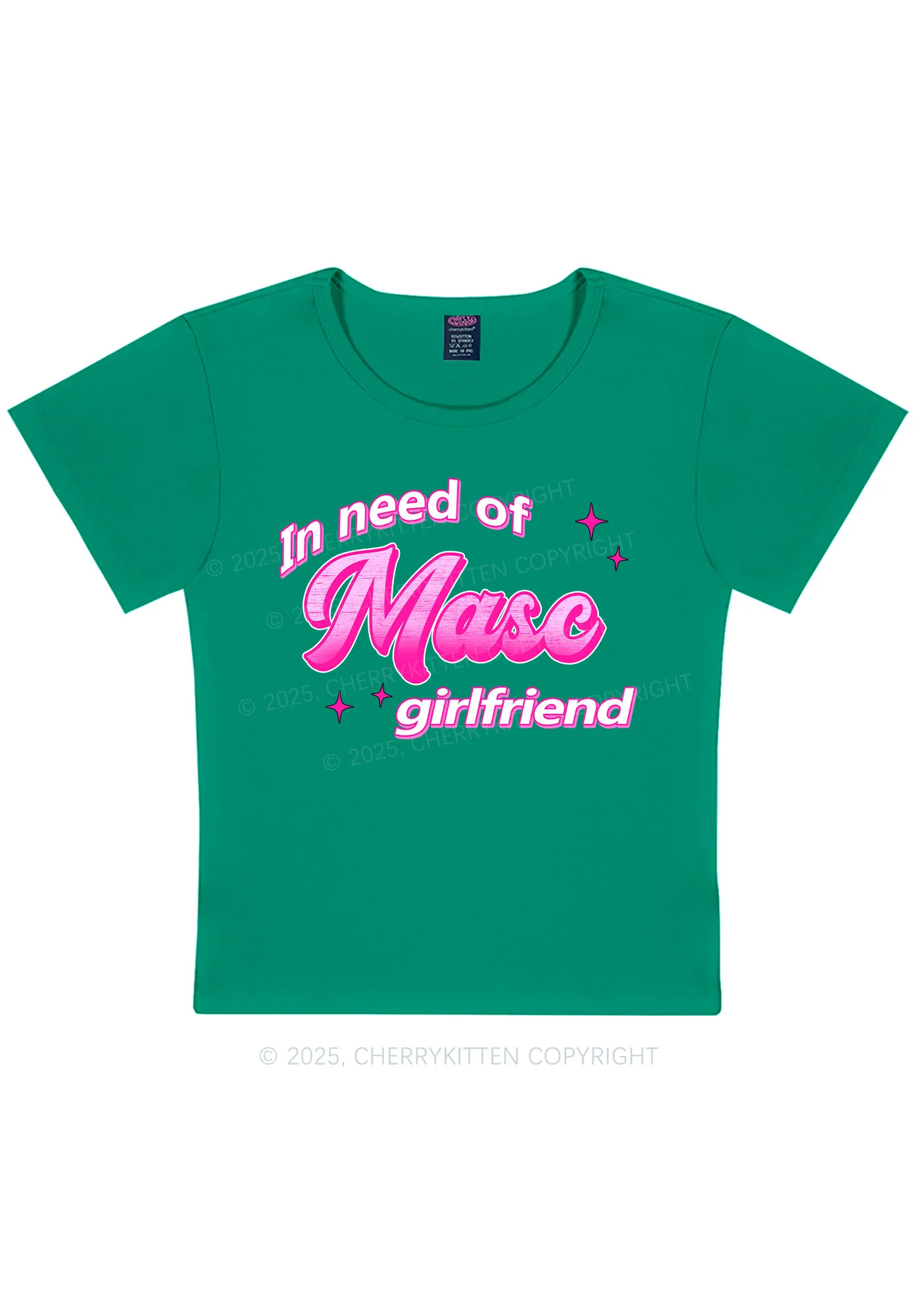 Need Masc Girlfriend Pride Y2K Baby Tee Cherrykitten - Image 12