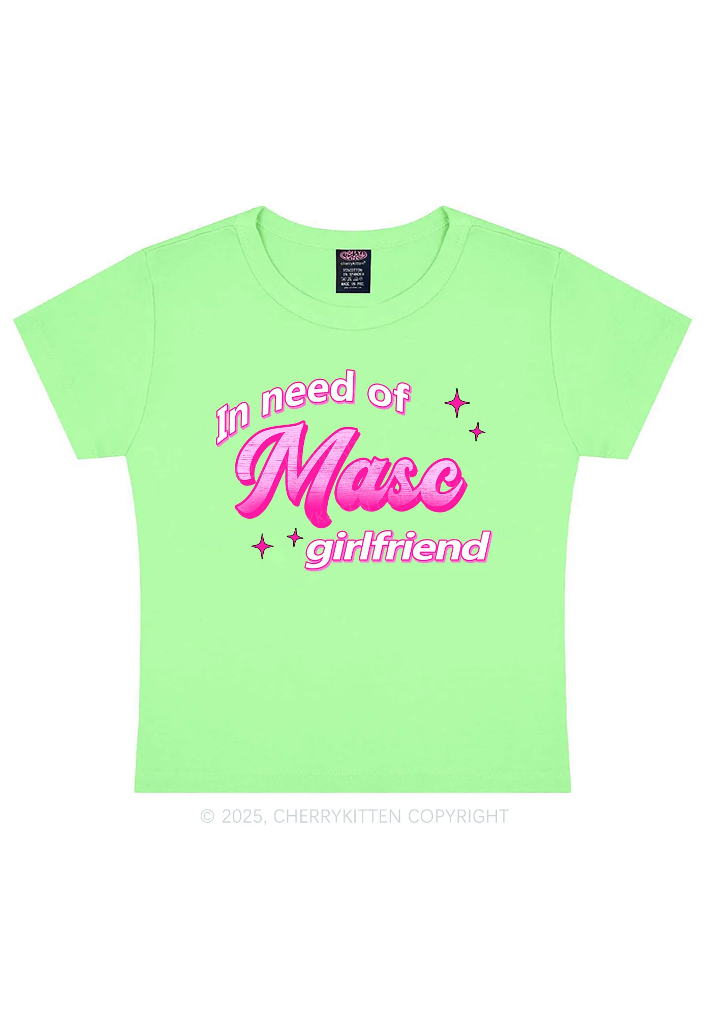 Need Masc Girlfriend Pride Y2K Baby Tee Cherrykitten - Image 13