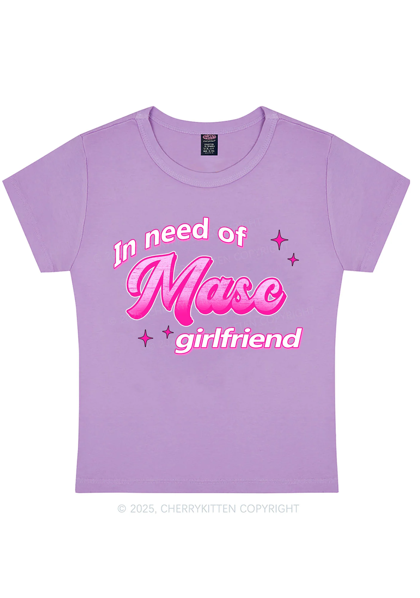 Need Masc Girlfriend Pride Y2K Baby Tee Cherrykitten - Image 6
