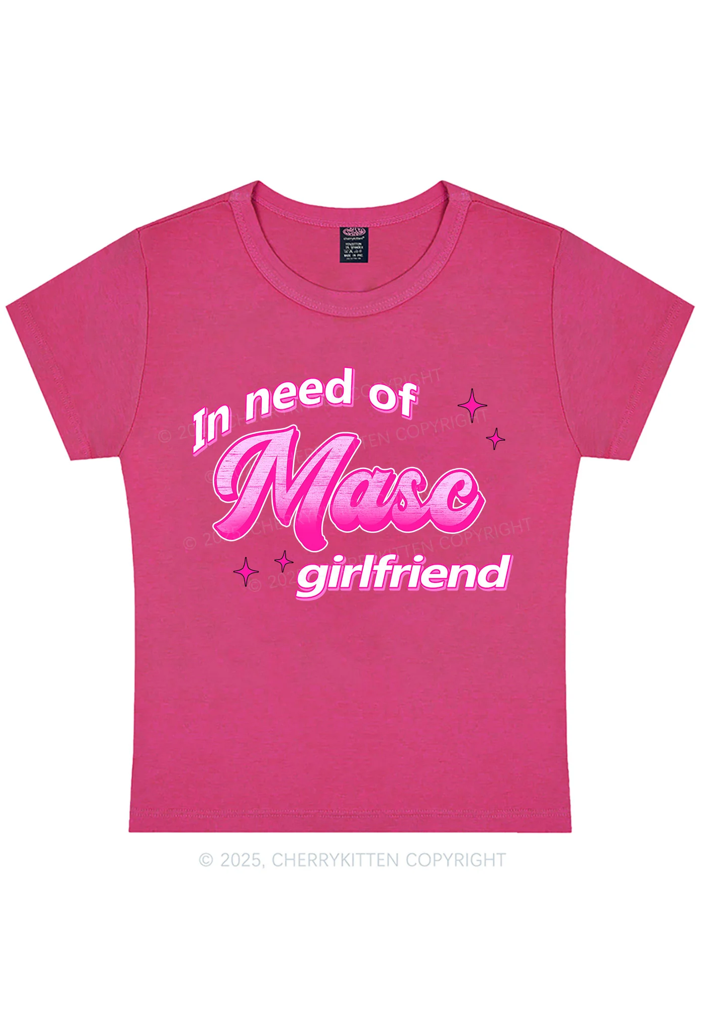 Need Masc Girlfriend Pride Y2K Baby Tee Cherrykitten - Image 7