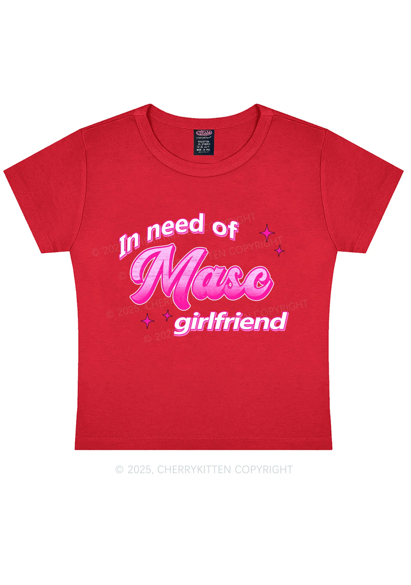 Need Masc Girlfriend Pride Y2K Baby Tee Cherrykitten - Image 9