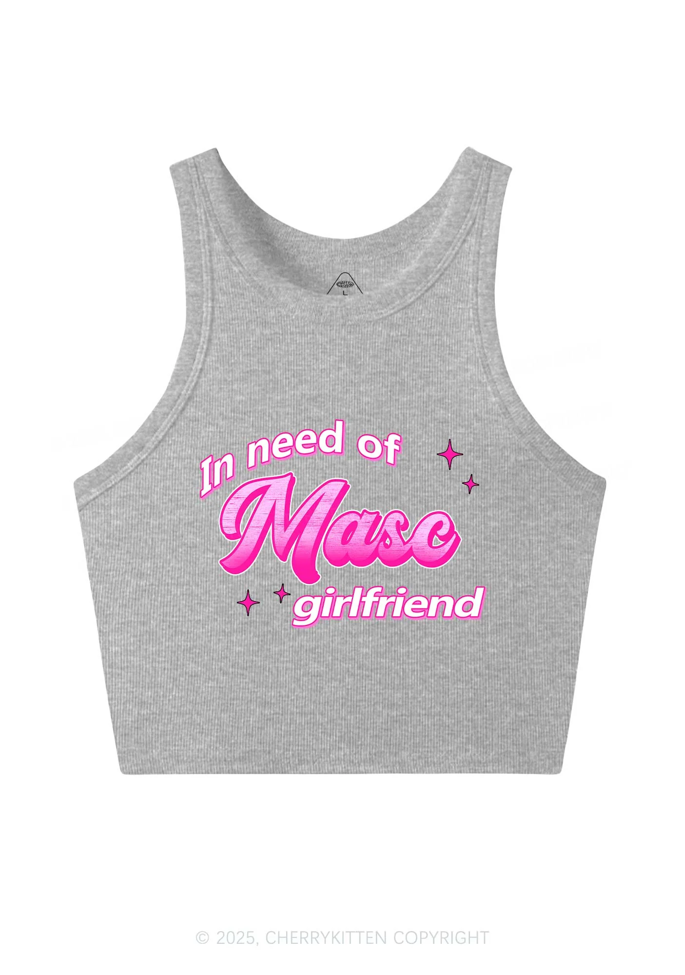 Need Masc Girlfriend Pride Y2K Crop Tank Top Cherrykitten - Image 4