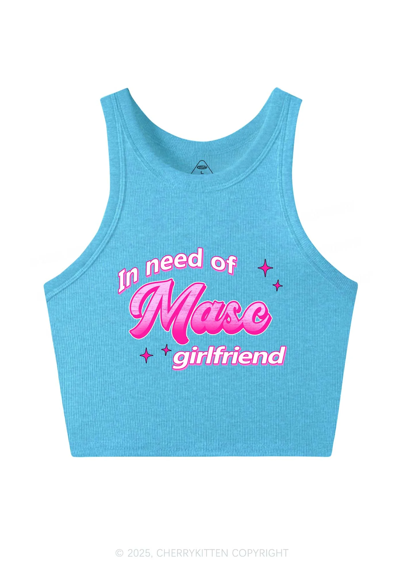 Need Masc Girlfriend Pride Y2K Crop Tank Top Cherrykitten - Image 5