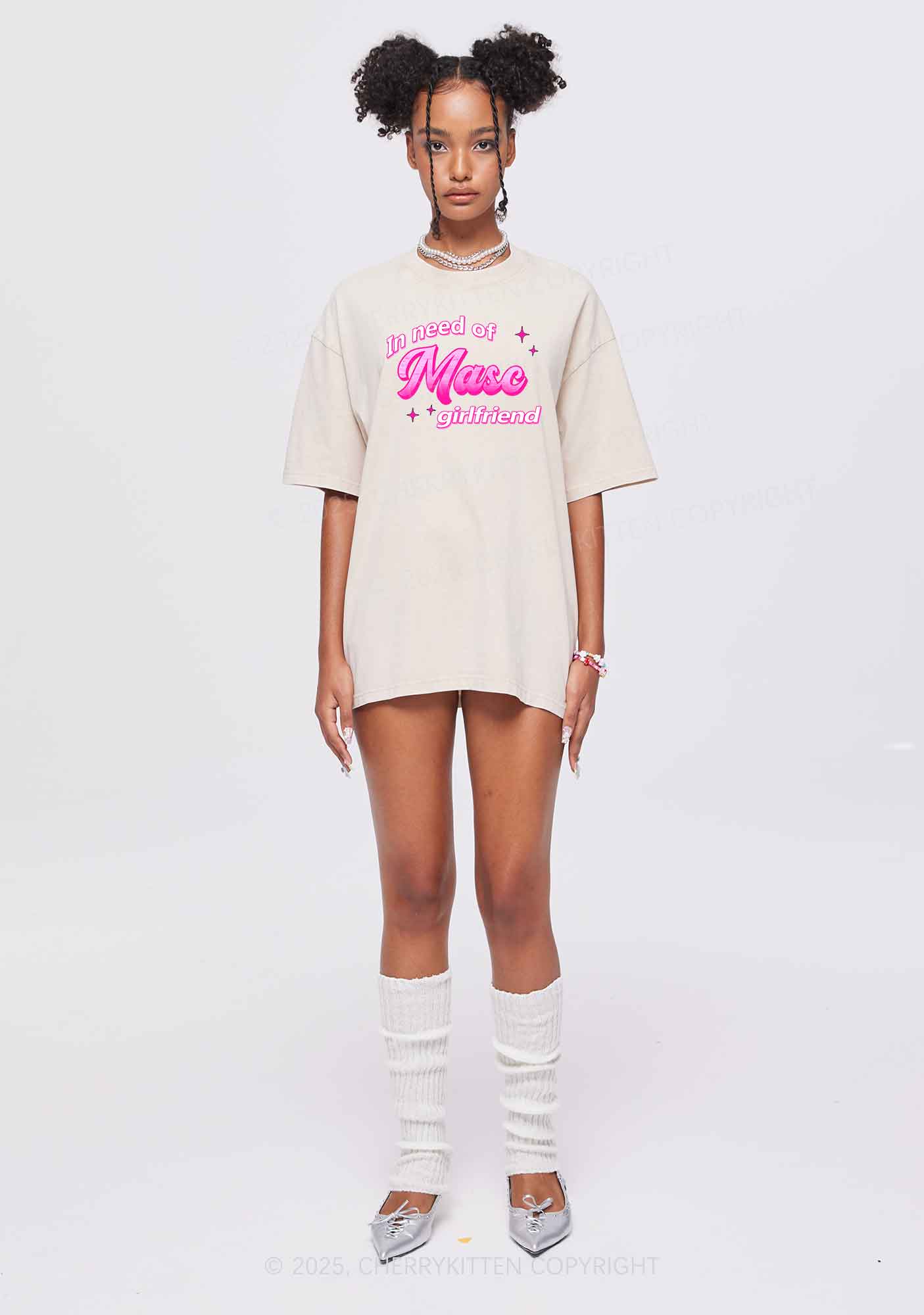 Need Masc Girlfriend Pride Y2K Shirts Washed Tee Cherrykitten - Image 2