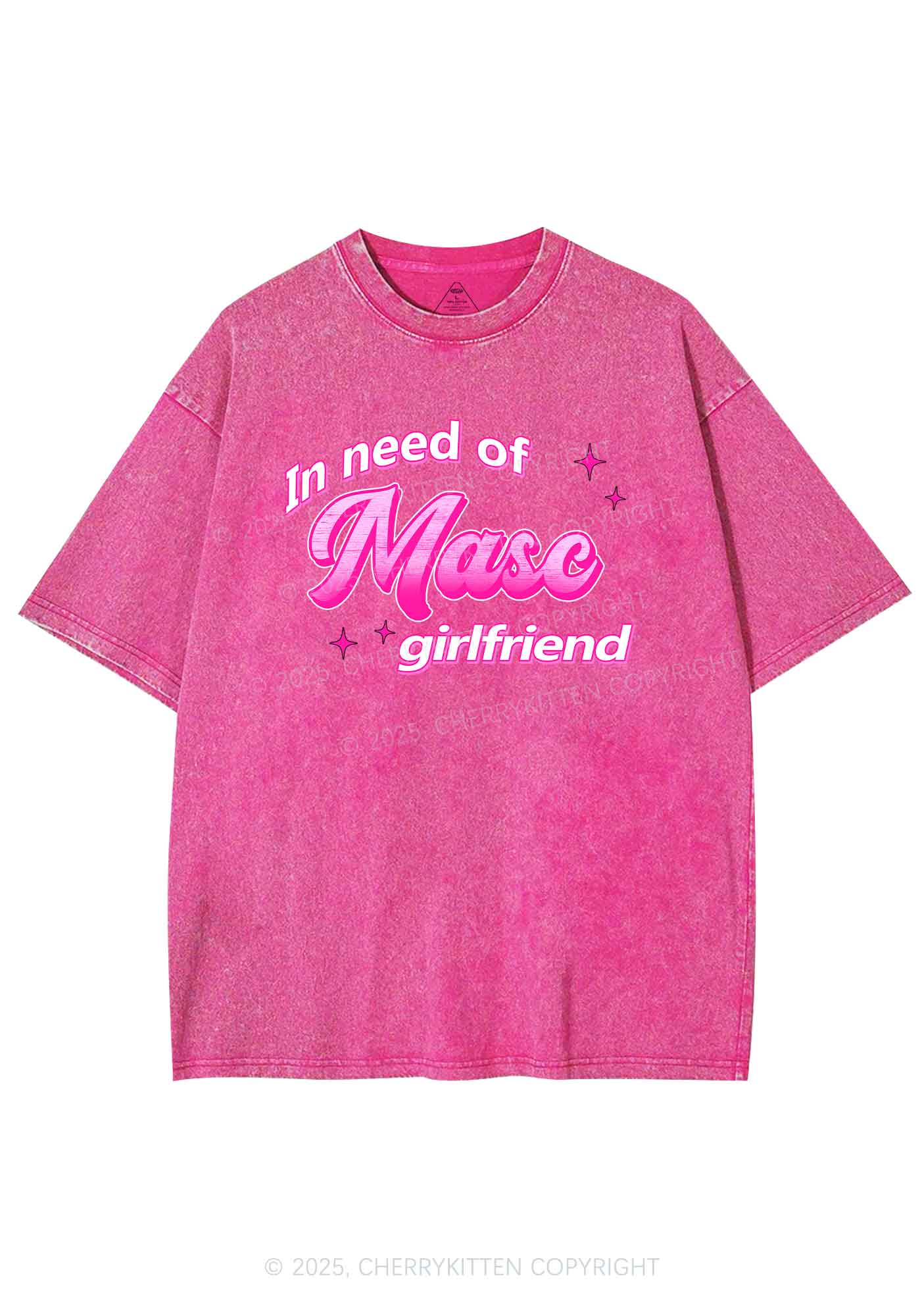 Need Masc Girlfriend Pride Y2K Shirts Washed Tee Cherrykitten - Image 3