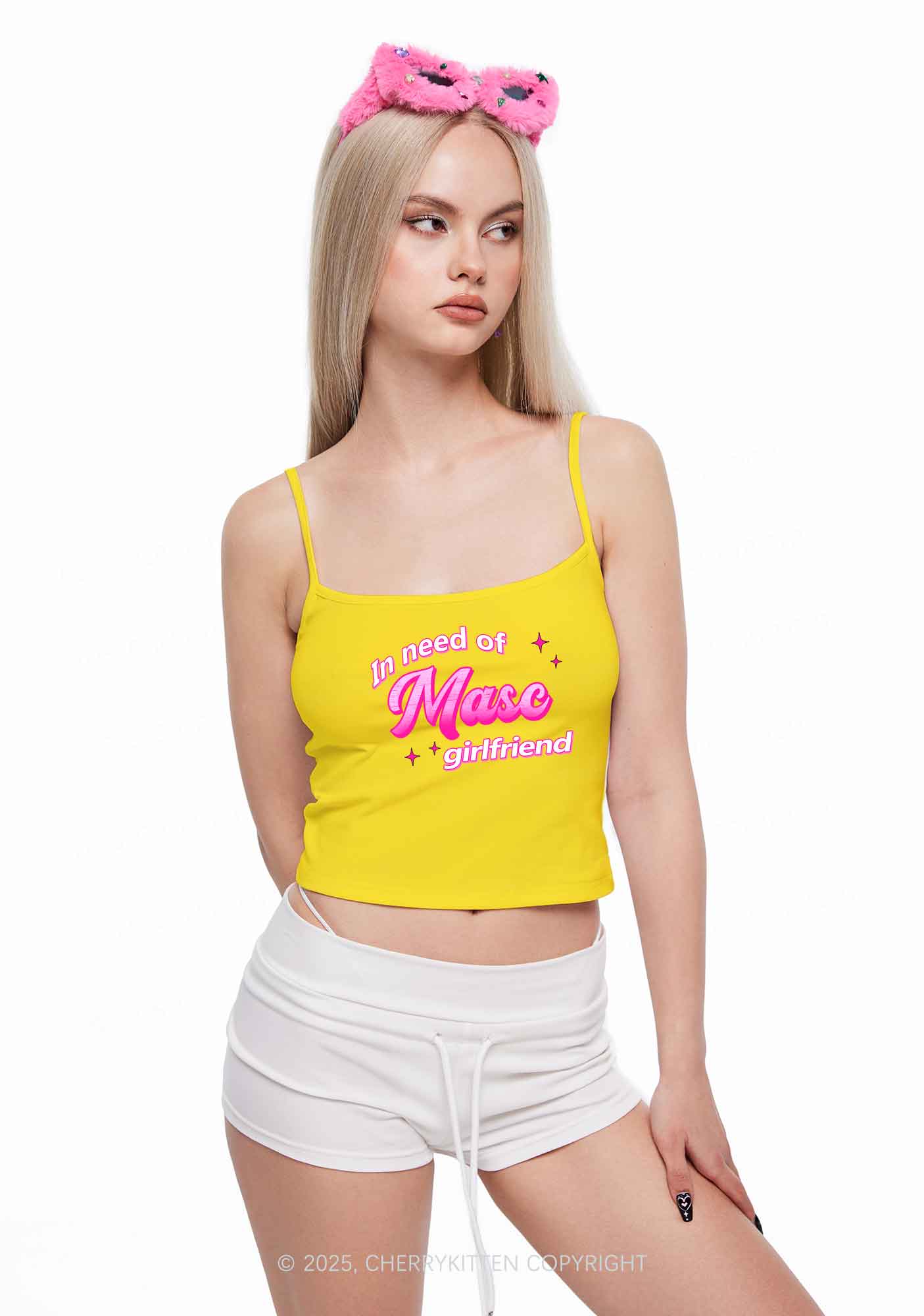 Need Masc Girlfriend Pride Y2K Spaghetti Strap Cami Cherrykitten - Image 2