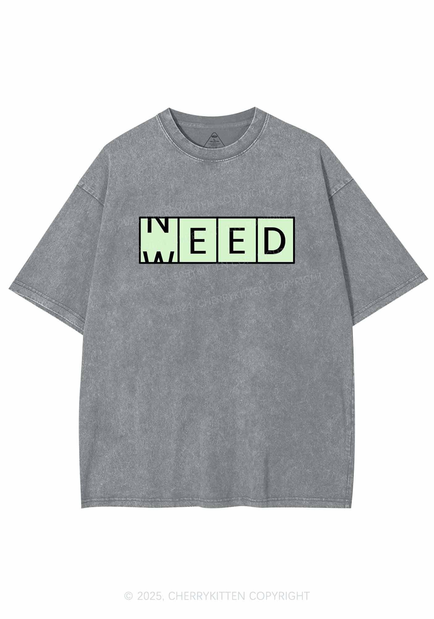 Need Wxxd Y2K Washed Tee Cherrykitten - Image 7