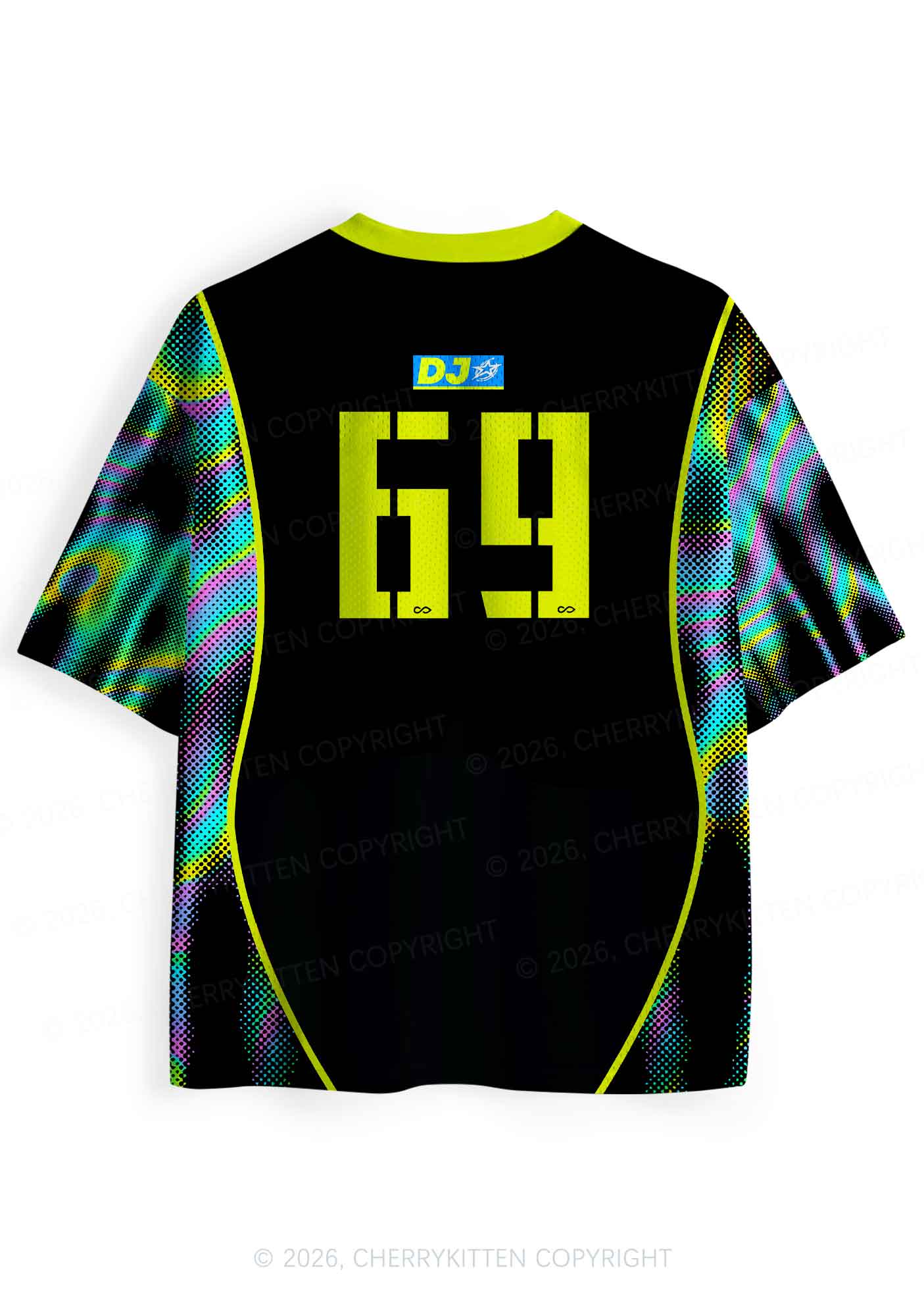 Neon Dibs On The DJ Y2K Sport Jersey Shirts Cherrykitten - Image 4