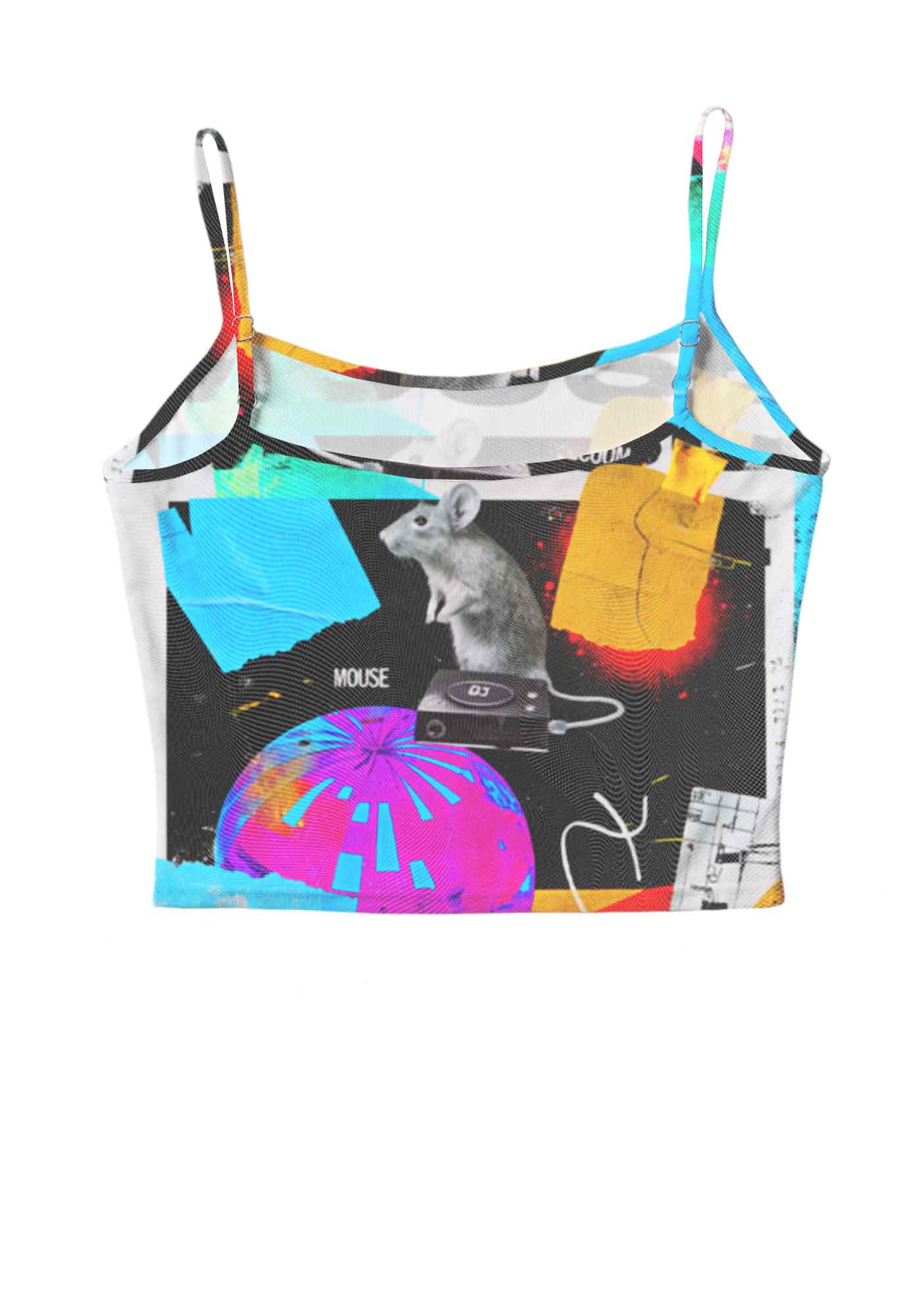 Neon DJ Mouse Y2K Mesh Cami Tank Cherrykitten - Image 3