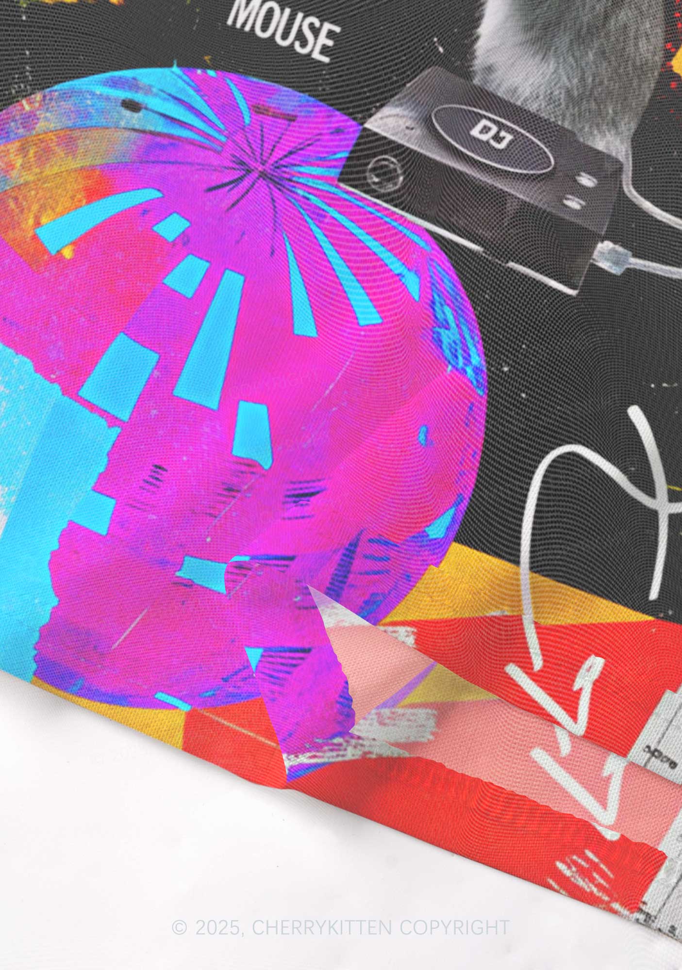 Neon DJ Mouse Y2K Mesh Cami Tank Cherrykitten - Image 4