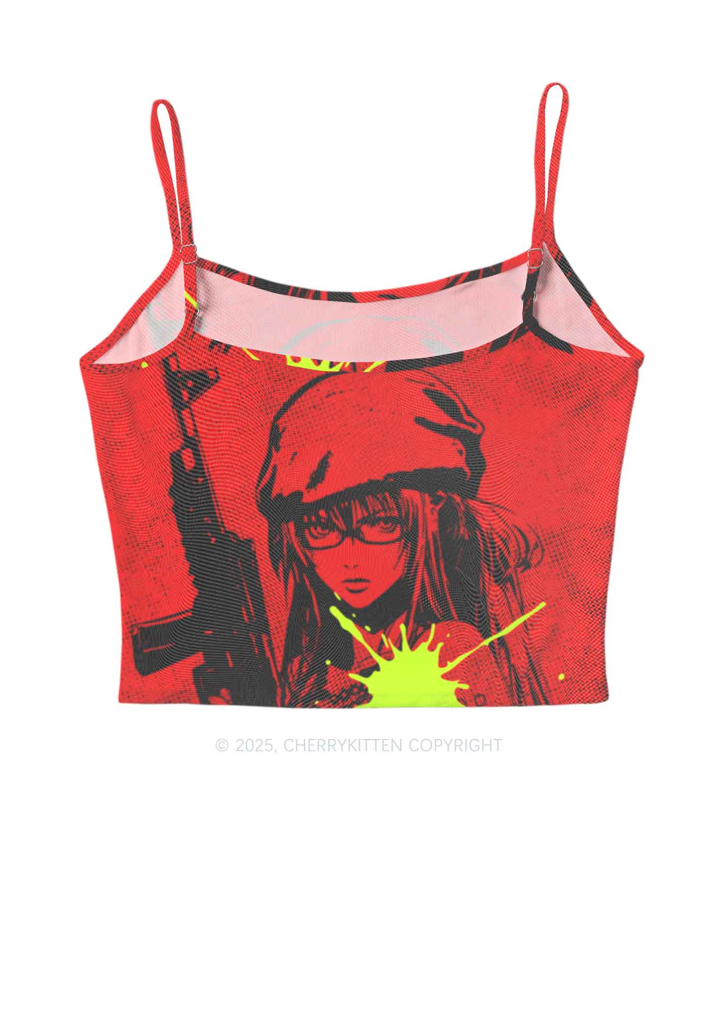 Neon Shot Y2K Mesh Cami Tank Cherrykitten - Image 3