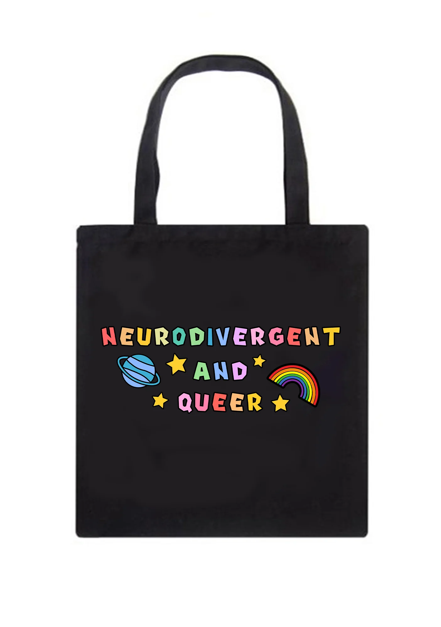 Neurodivergent And Queer Canvas Tote Bag - Image 2