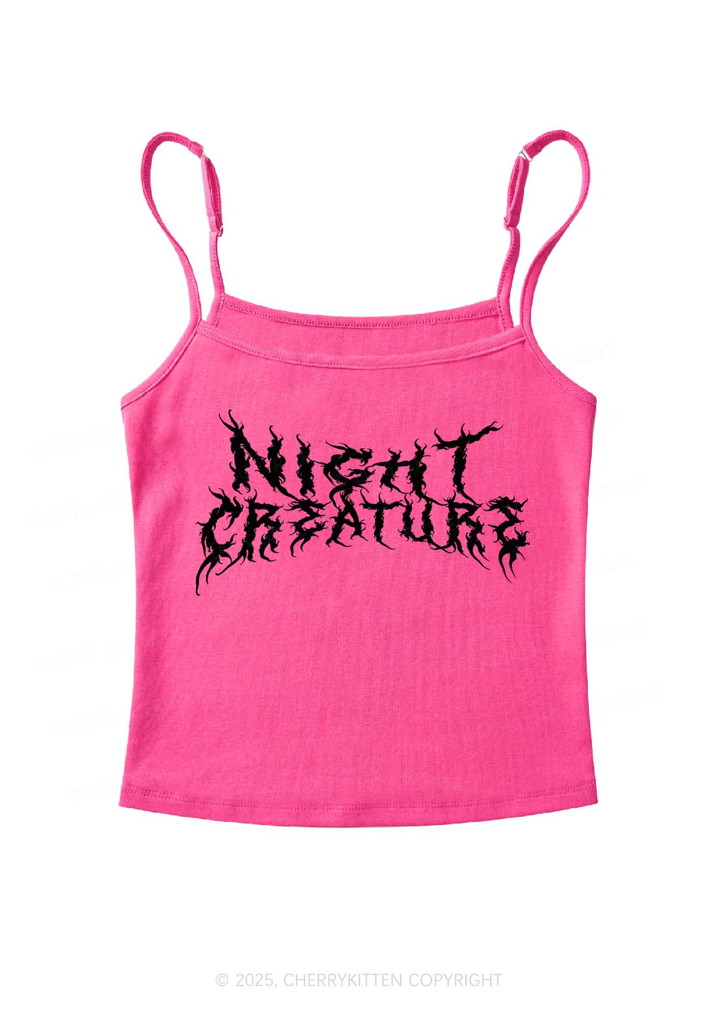 Night Creature Y2K Spaghetti Strap Cami Cherrykitten - Image 5