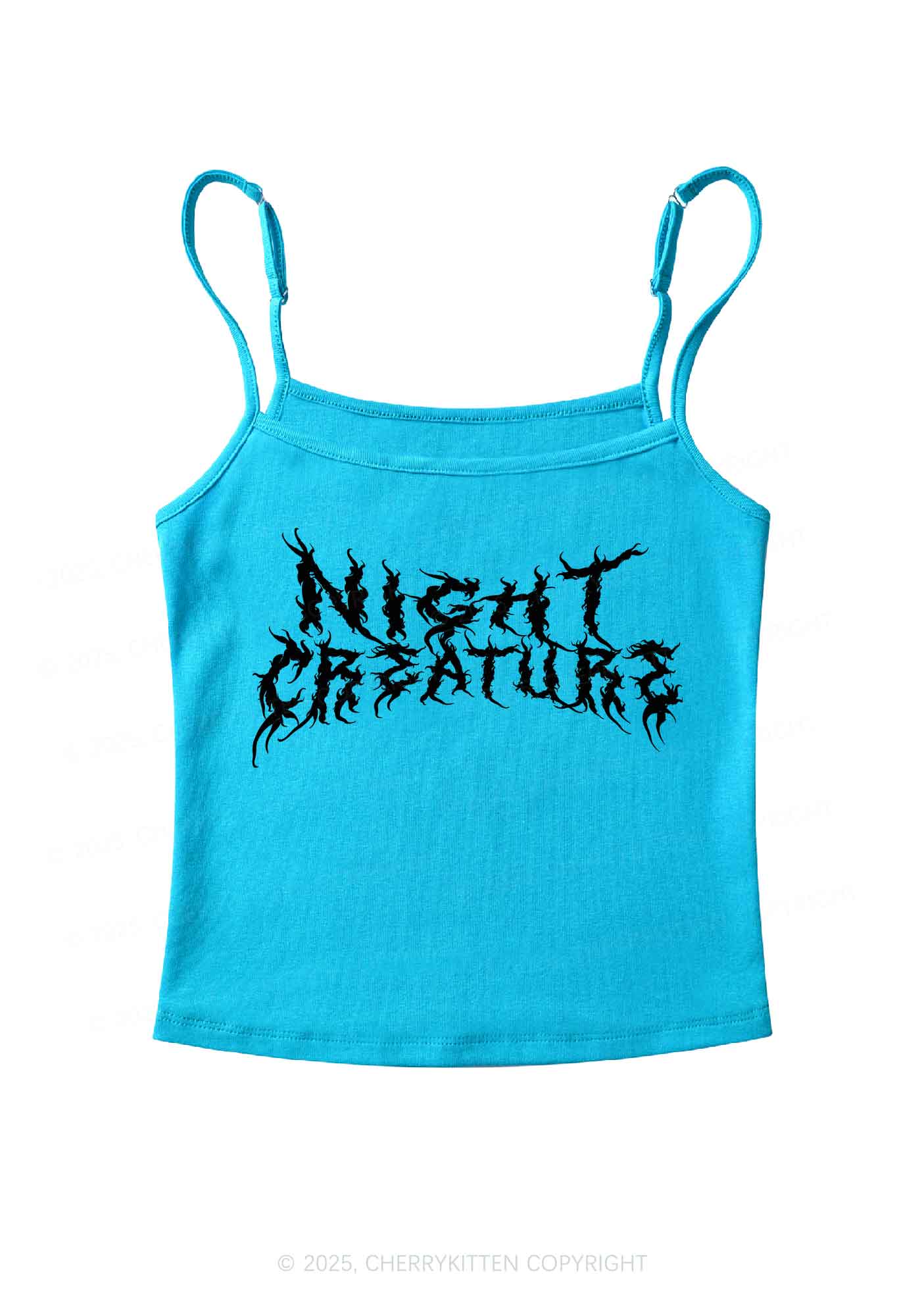 Night Creature Y2K Spaghetti Strap Cami Cherrykitten - Image 7