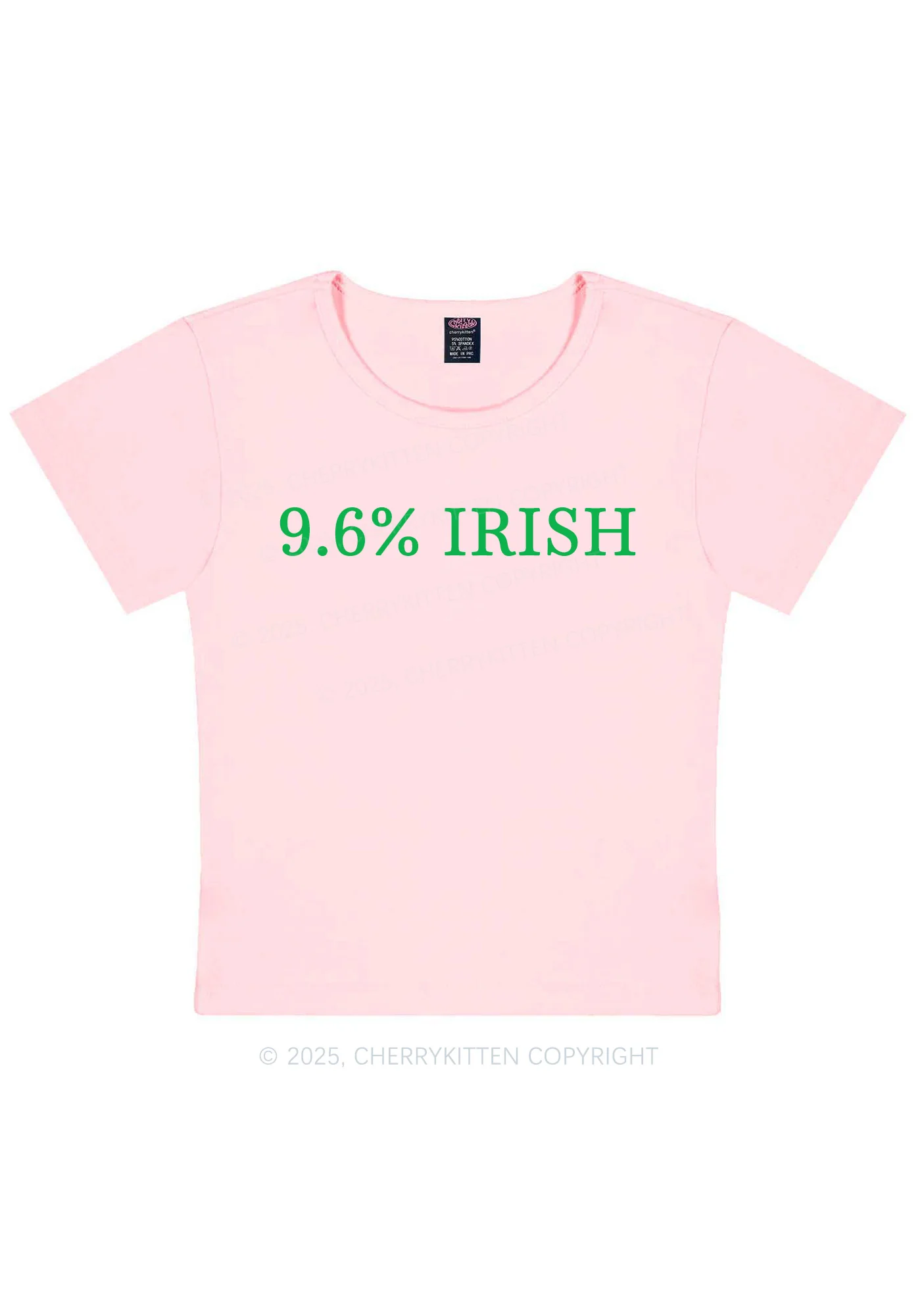 Nine Point Six Percent Irish St Patricks Y2K Baby Tee Cherrykitten - Image 11