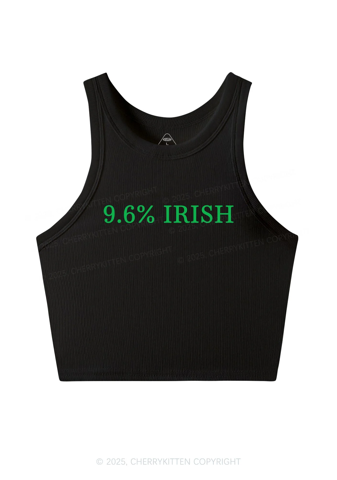 Nine Point Six Percent Irish St Patricks Y2K Crop Tank Top Cherrykitten - Image 4