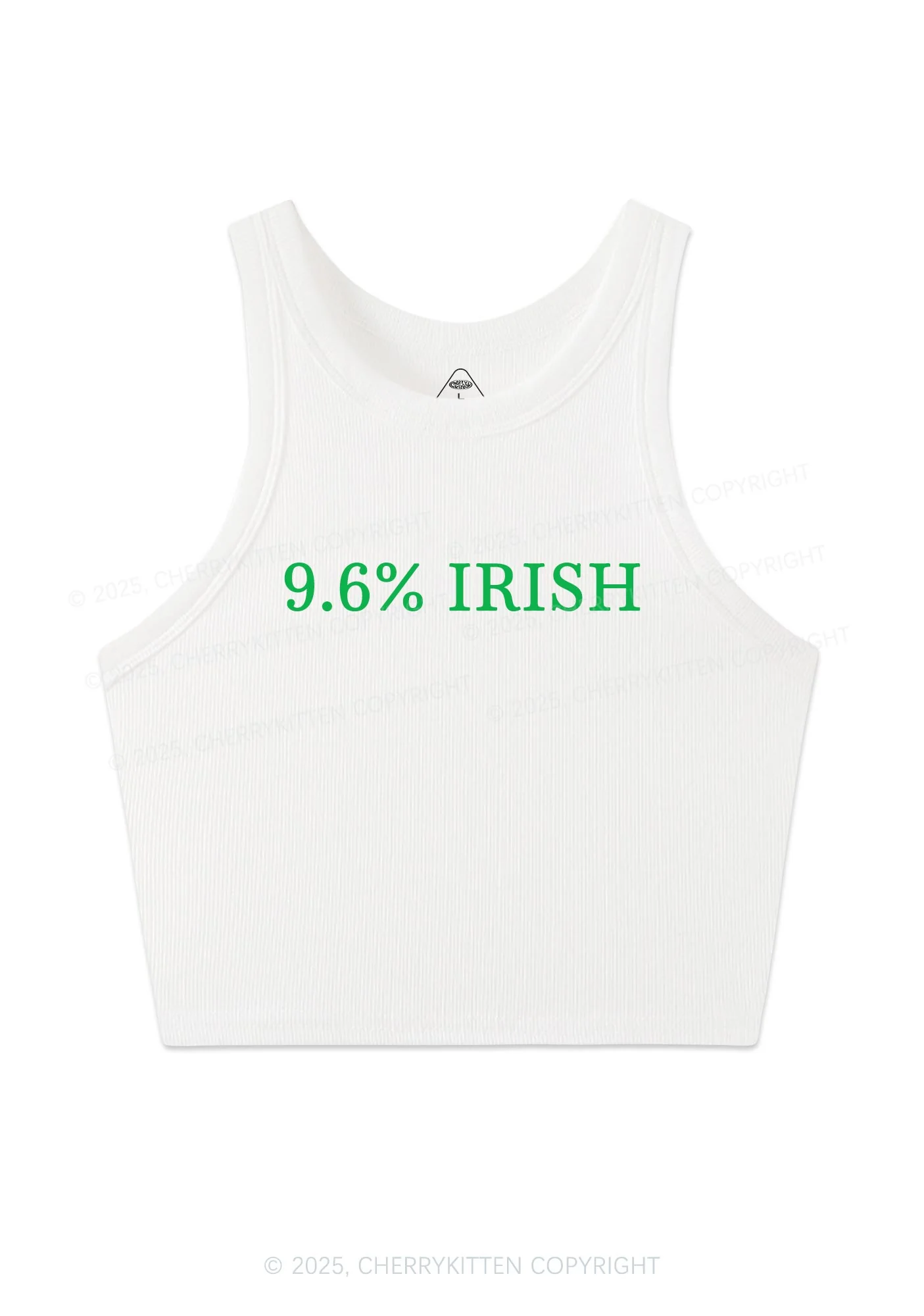 Nine Point Six Percent Irish St Patricks Y2K Crop Tank Top Cherrykitten - Image 5