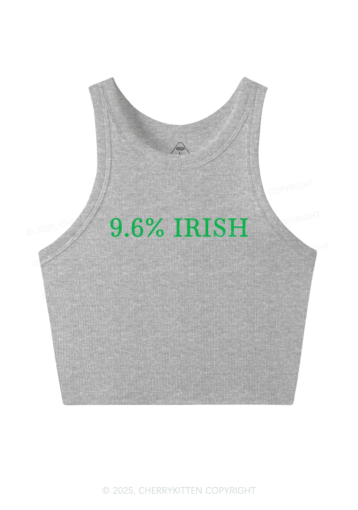 Nine Point Six Percent Irish St Patricks Y2K Crop Tank Top Cherrykitten - Image 6