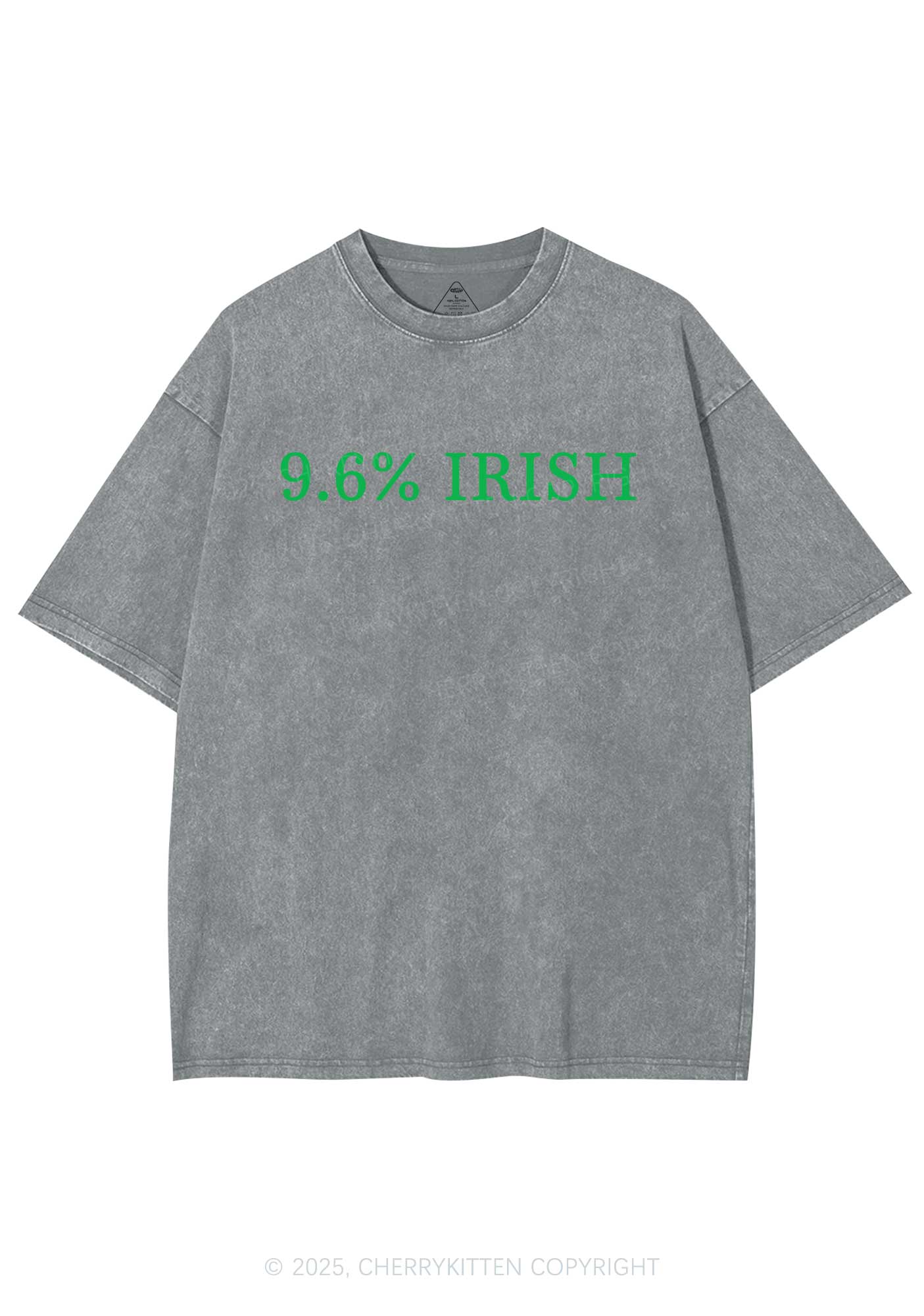 Nine Point Six Percent Irish St Patricks Y2K Shirts Washed Tee Cherrykitten - Image 7