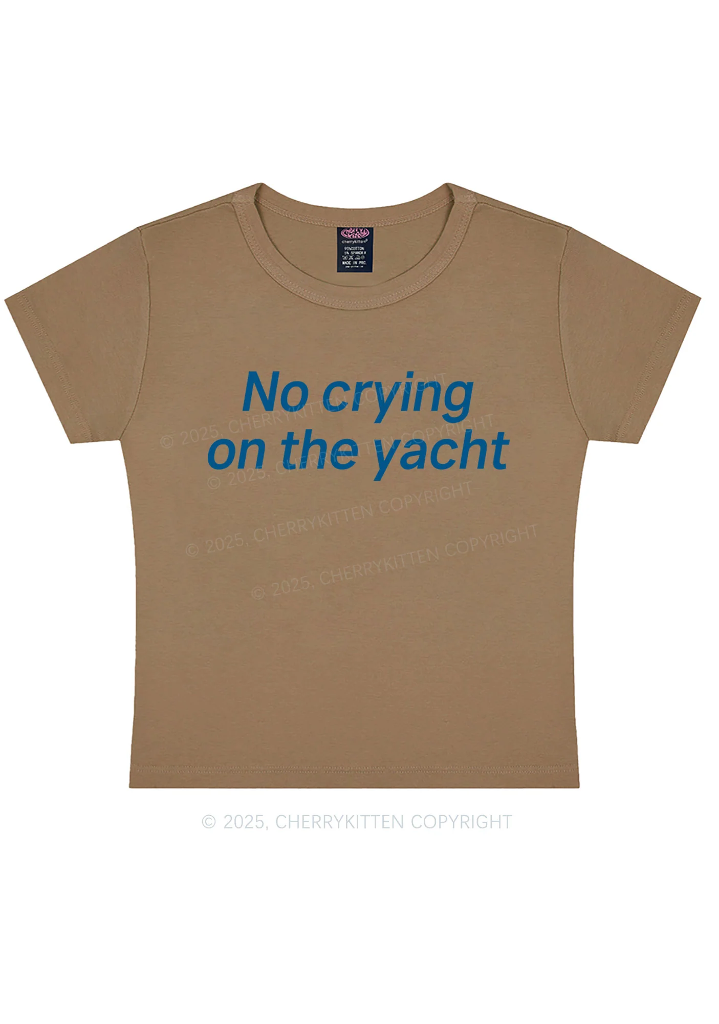 No Crying On Yacht Y2K Baby Tee Cherrykitten - Image 12