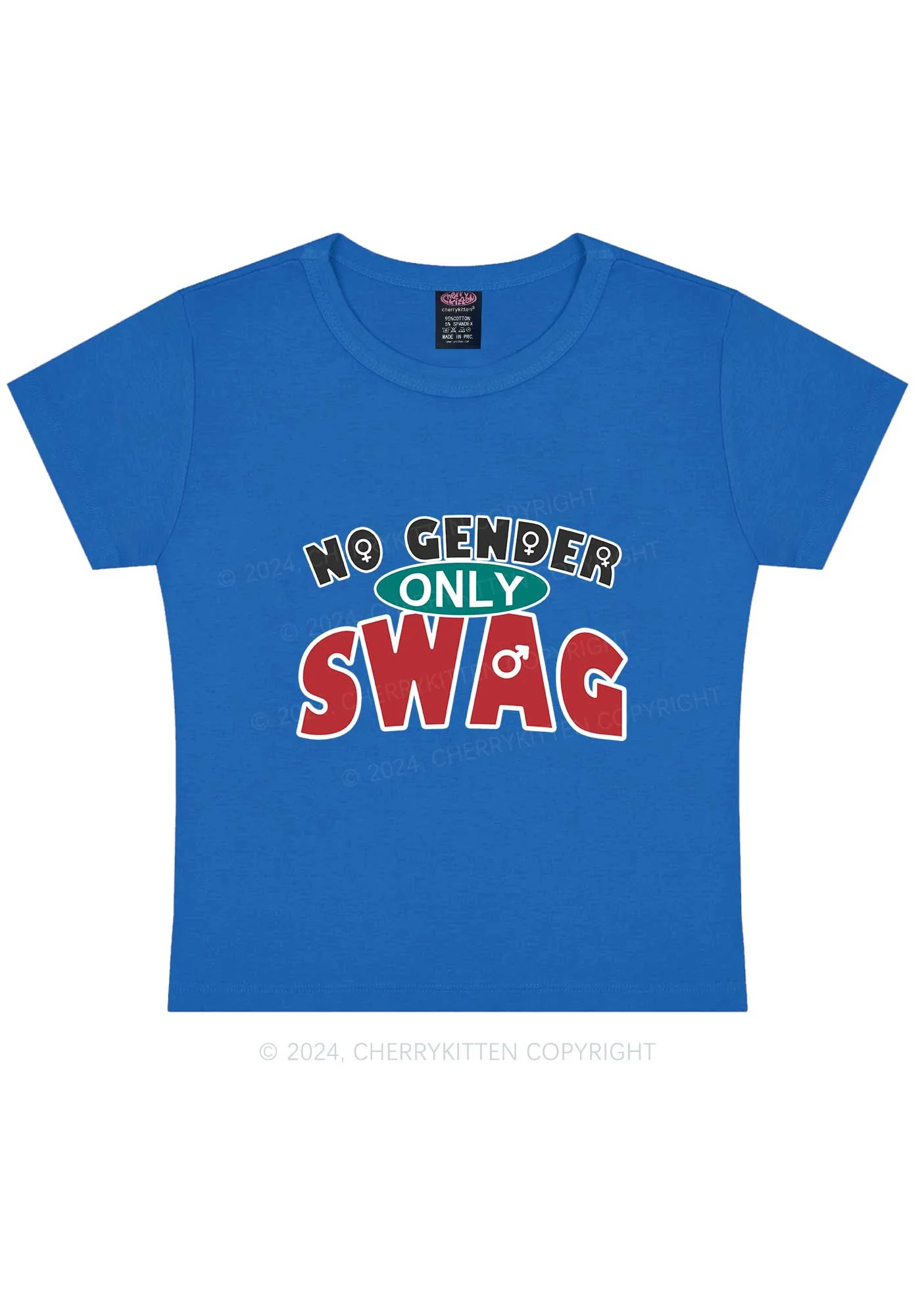 No Gender Only Swag Y2K Baby Tee Cherrykitten - Image 10