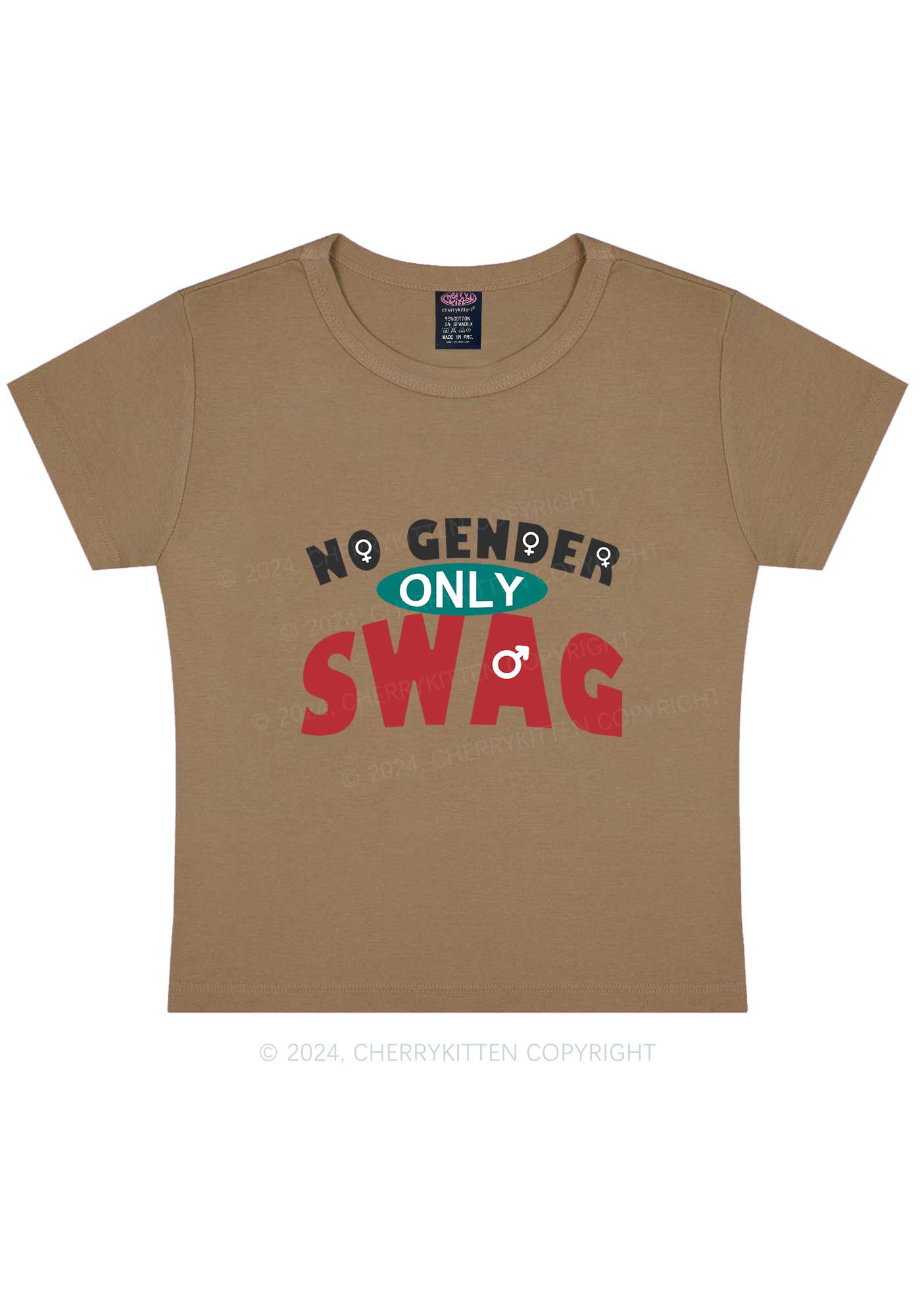 No Gender Only Swag Y2K Baby Tee Cherrykitten - Image 12