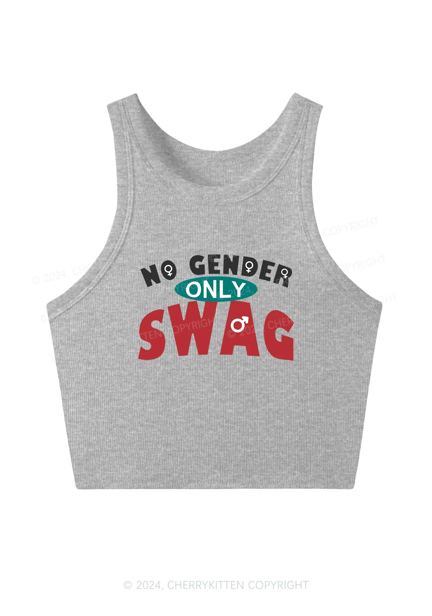 No Gender Only Swag Y2K Crop Tank Top Cherrykitten - Image 3