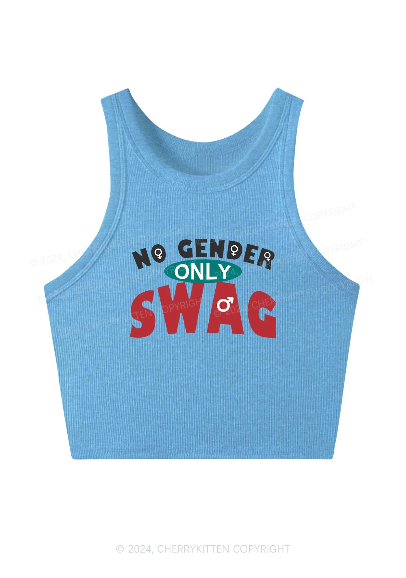No Gender Only Swag Y2K Crop Tank Top Cherrykitten - Image 4