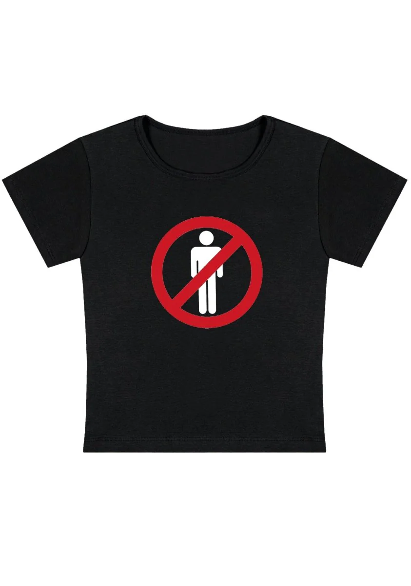 No Men Y2K Baby Tee - Image 2