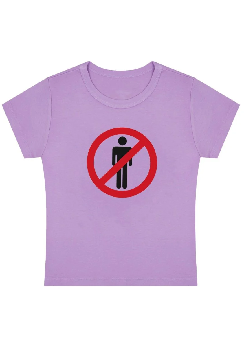 No Men Y2K Baby Tee - Image 3
