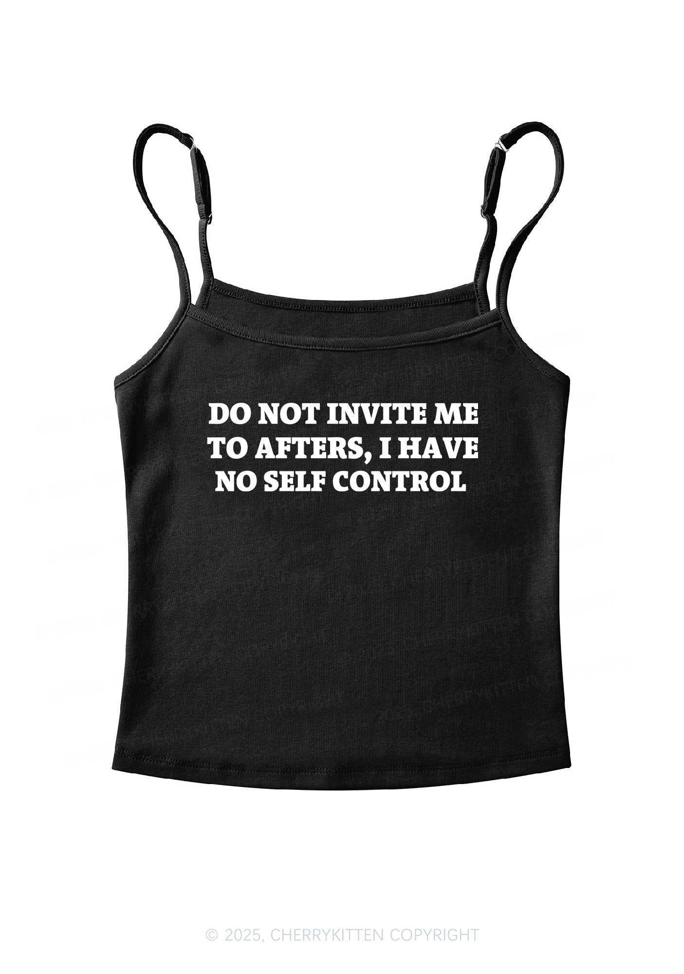 No Self Control Y2K Spaghetti Strap Cami Cherrykitten - Image 3