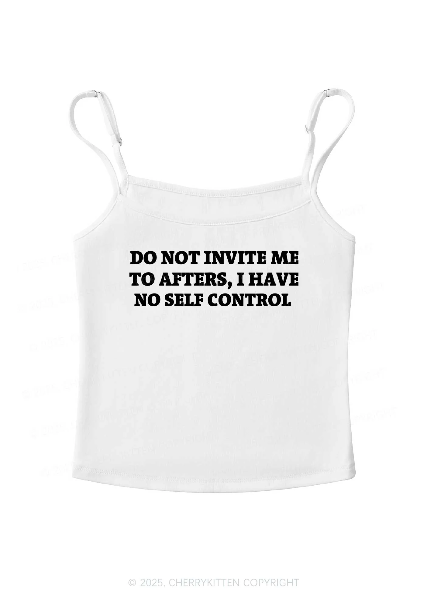 No Self Control Y2K Spaghetti Strap Cami Cherrykitten - Image 4