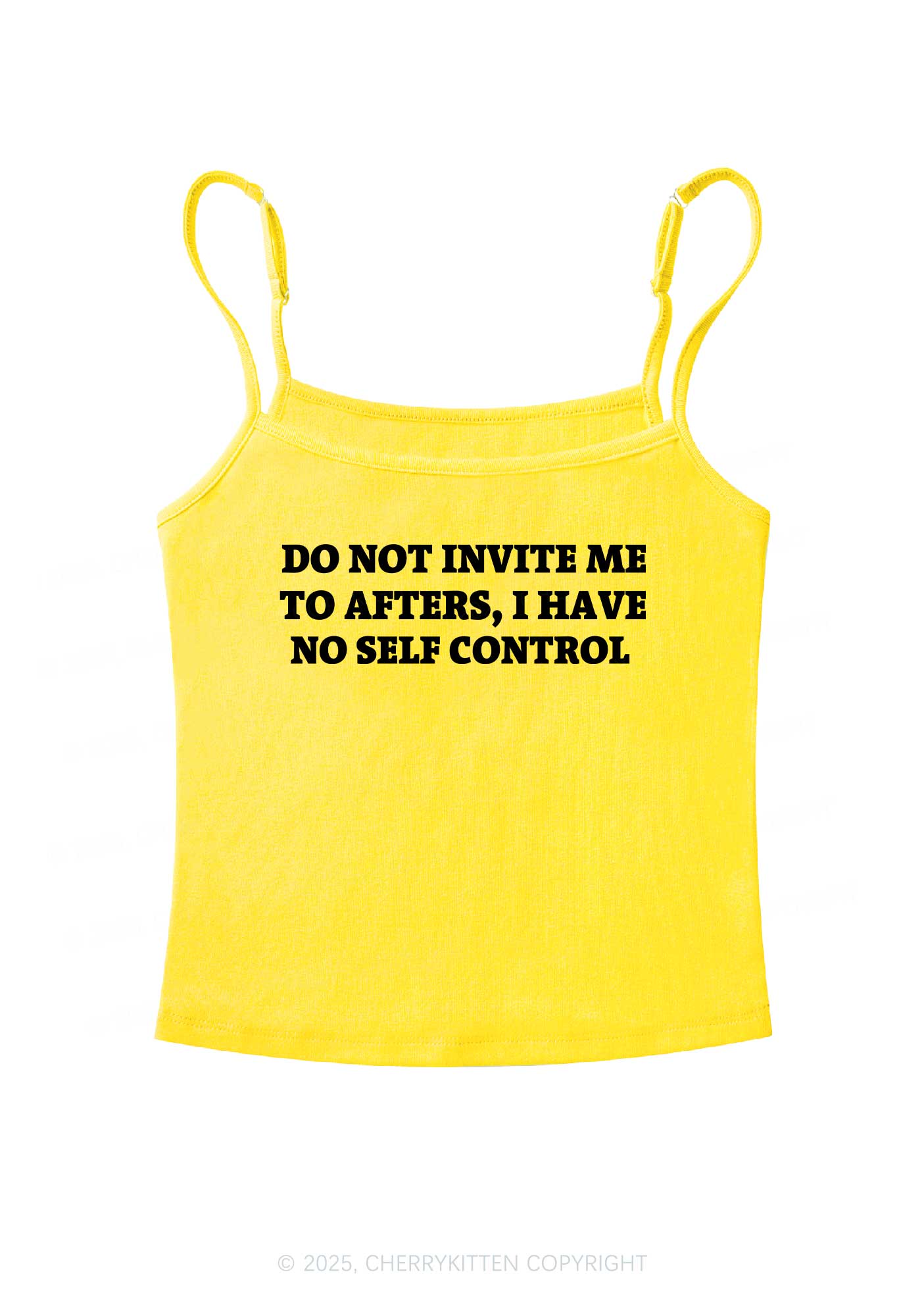 No Self Control Y2K Spaghetti Strap Cami Cherrykitten - Image 6