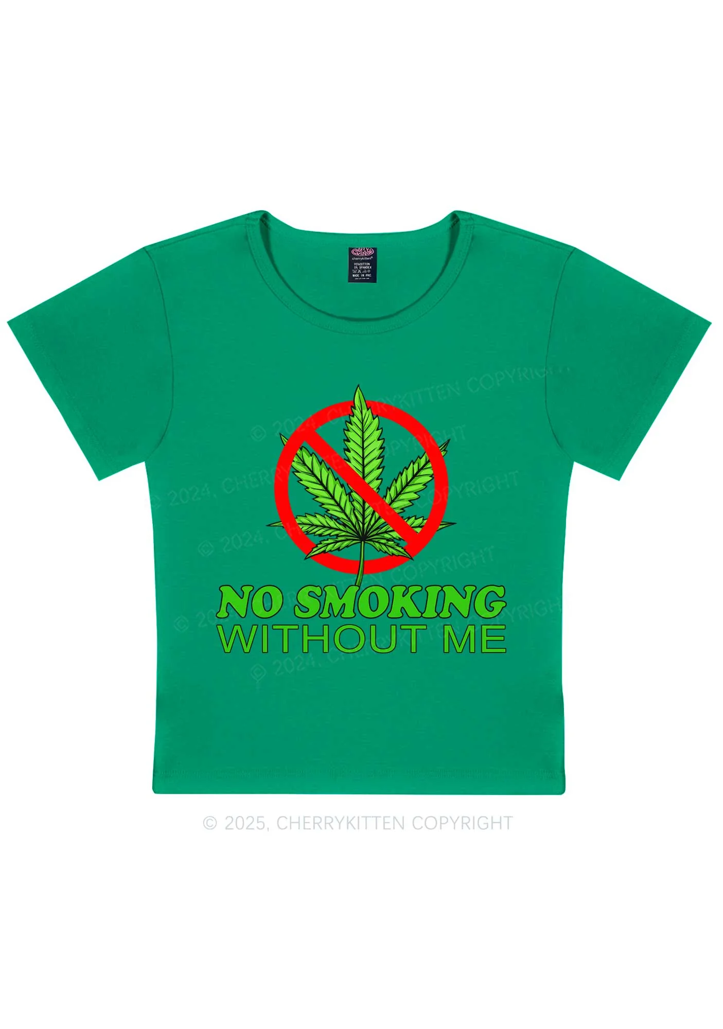 No Smoking Without Me Y2K Baby Tee Cherrykitten - Image 10