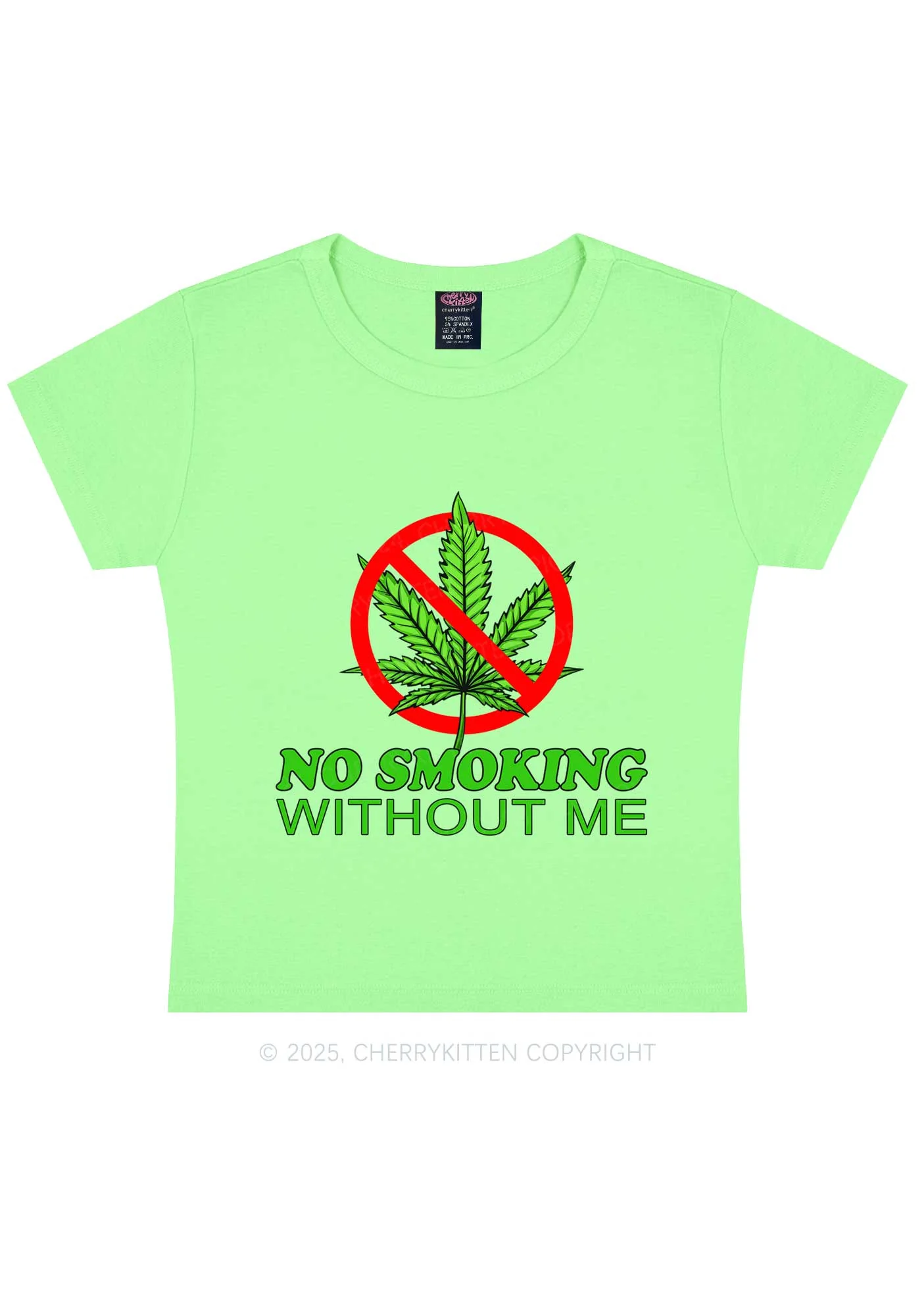 No Smoking Without Me Y2K Baby Tee Cherrykitten - Image 11