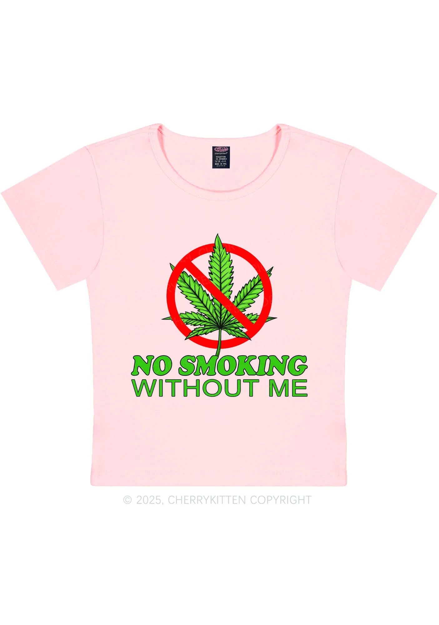 No Smoking Without Me Y2K Baby Tee Cherrykitten - Image 12