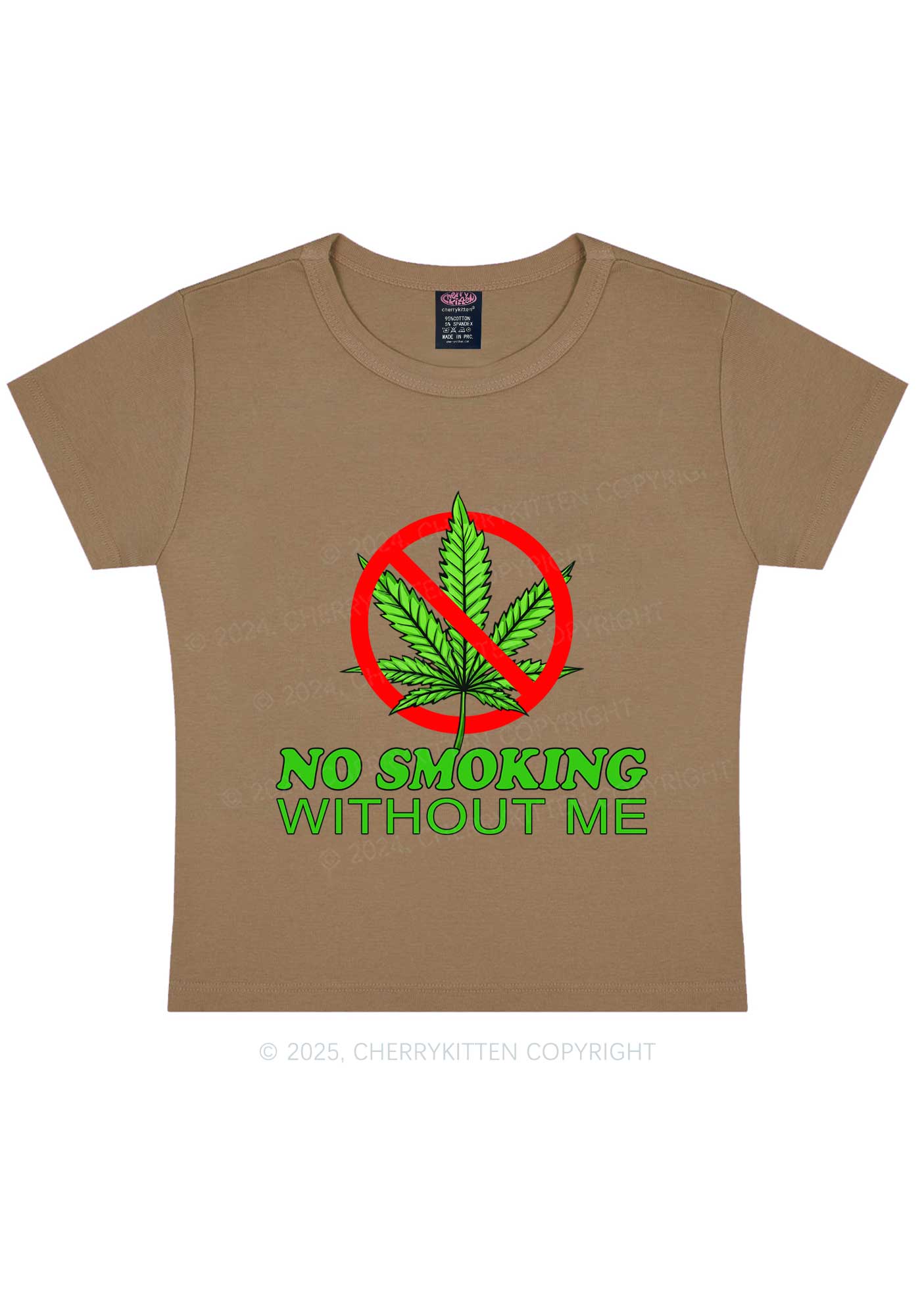 No Smoking Without Me Y2K Baby Tee Cherrykitten - Image 9
