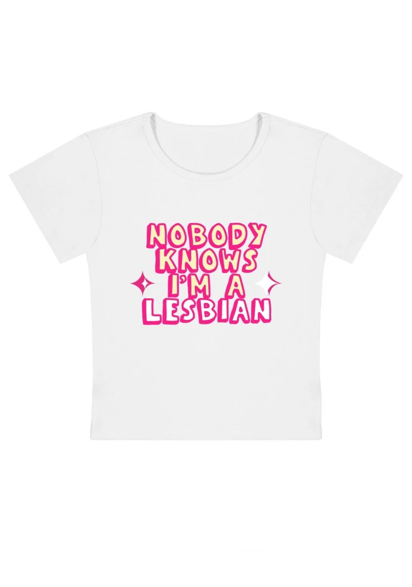 Nobody Knows Y2k Baby Tee - Image 2